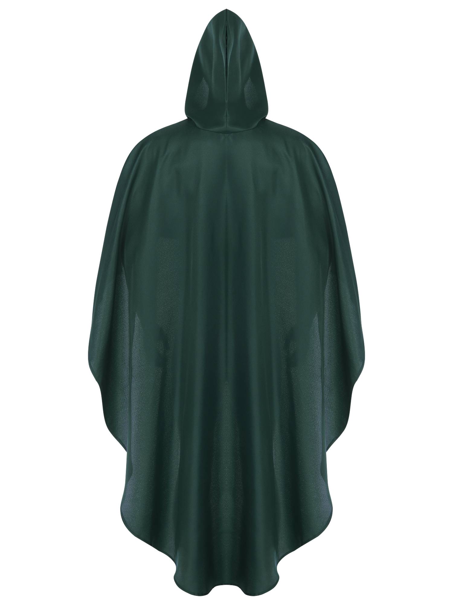 Men Halloween High-low Hem Hooded Cloak Vampire Wizard Gothic Costume