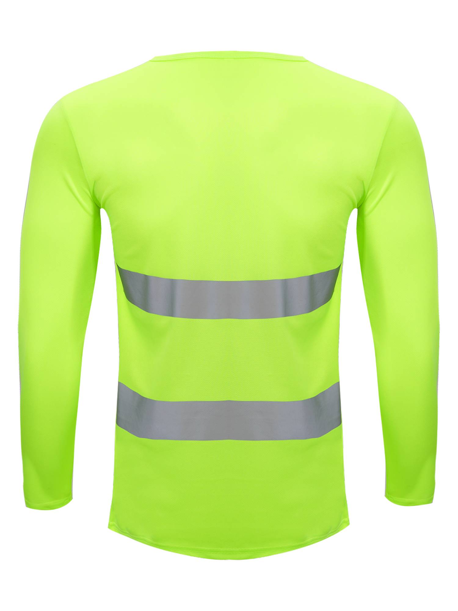 Men Moisture-Wicking Long Sleeves Reflective Stripe Sports T-shirt