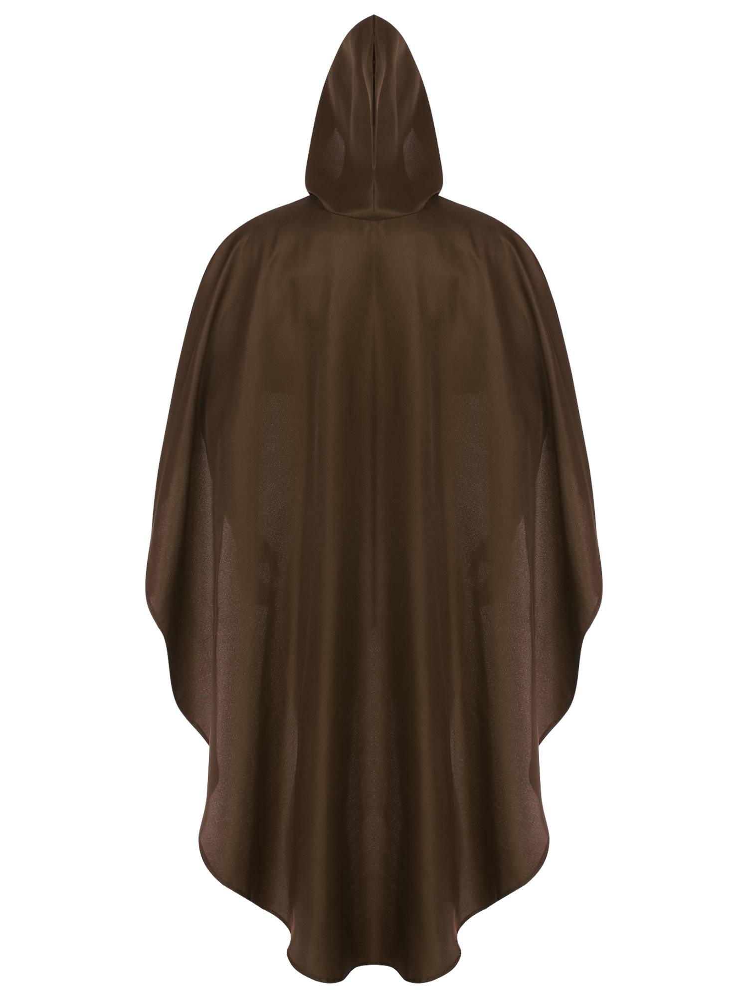 Men Halloween High-low Hem Hooded Cloak Vampire Wizard Gothic Costume