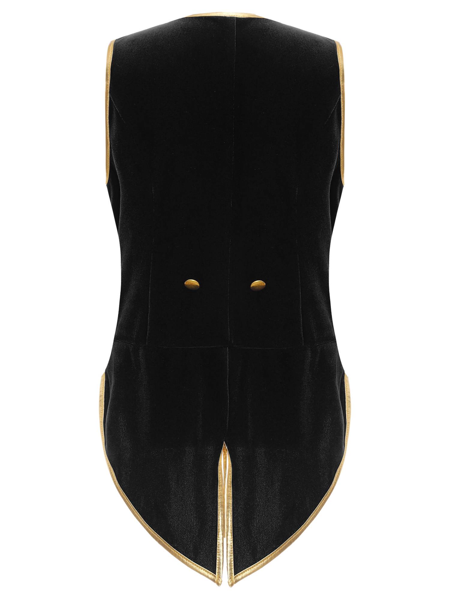 Kids Boy Vintage Medieval Velvet Victorian Gentleman Tuxedo Vest