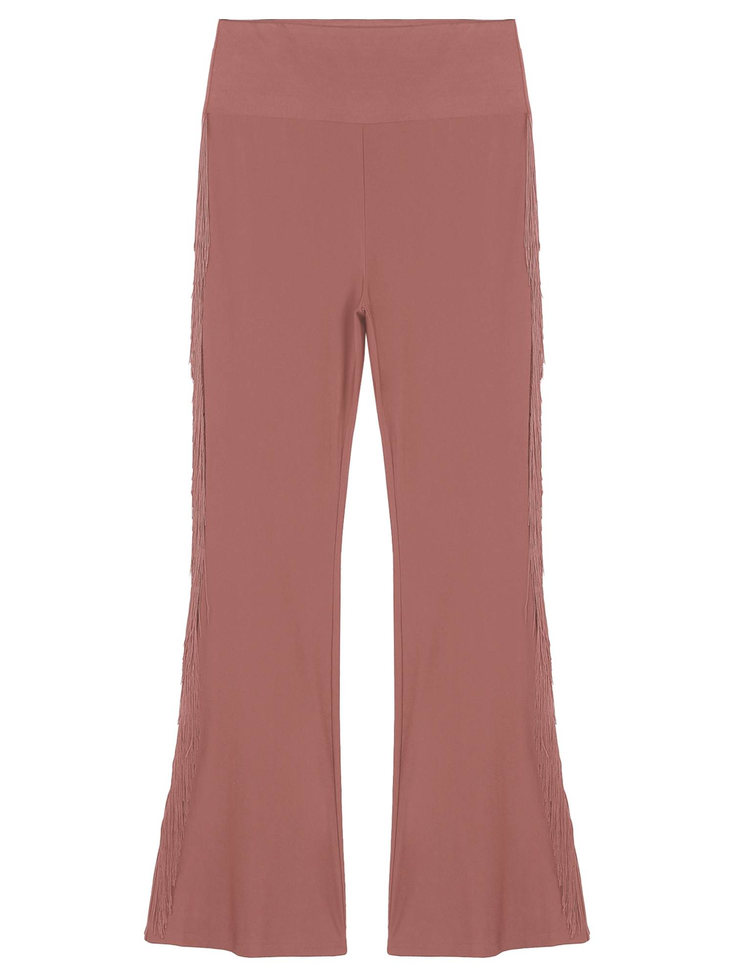 Men Tassel Flared Pants Vintage High Waist Bell-Bottom Trousers for Jazz Dance