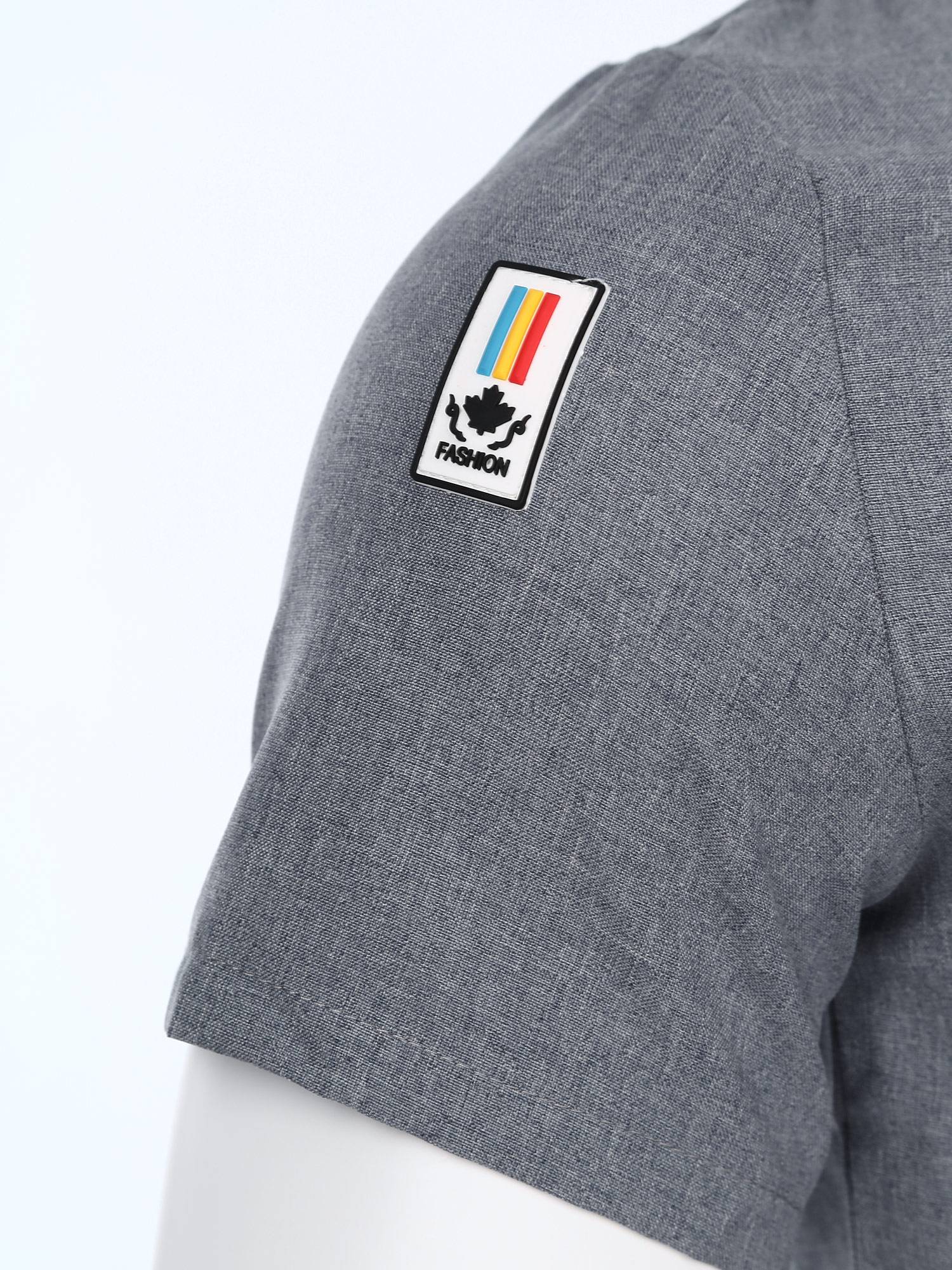 Men Women Stand Collar Short Sleeve Button Chef Shirt