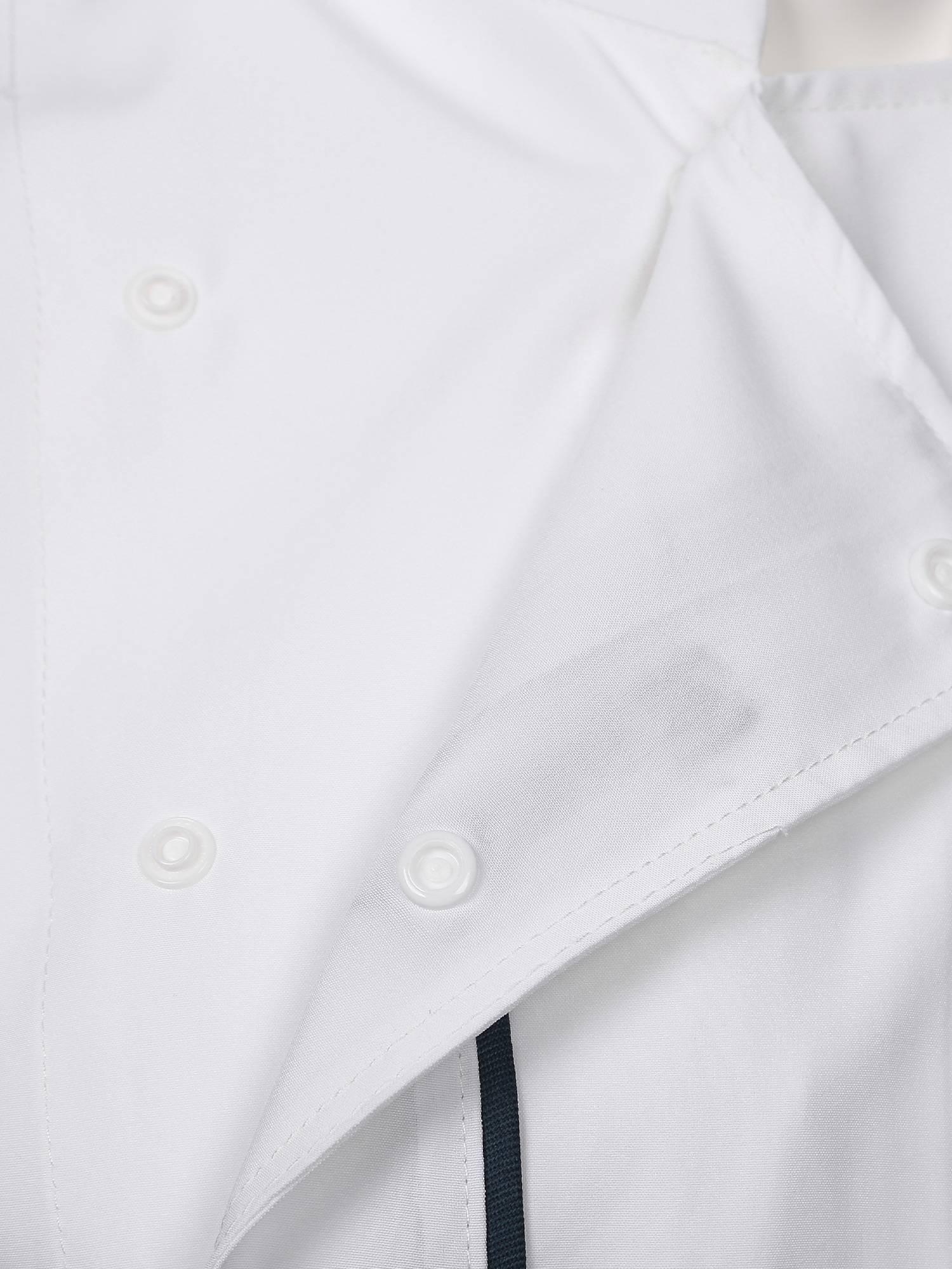 Men Women Stand Collar Short Sleeve Letter Embroidery Chef Shirt