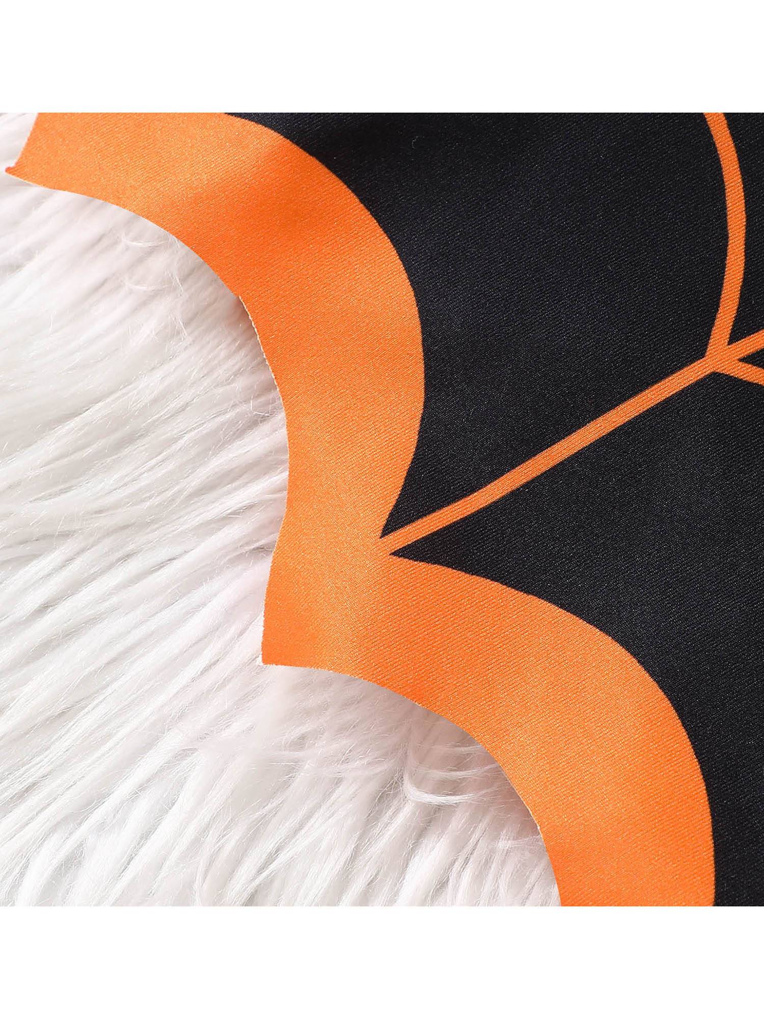 Toddler Girl Halloween 2pcs Long Sleeve T-Shirt and Pumpkin Tank Dress Set