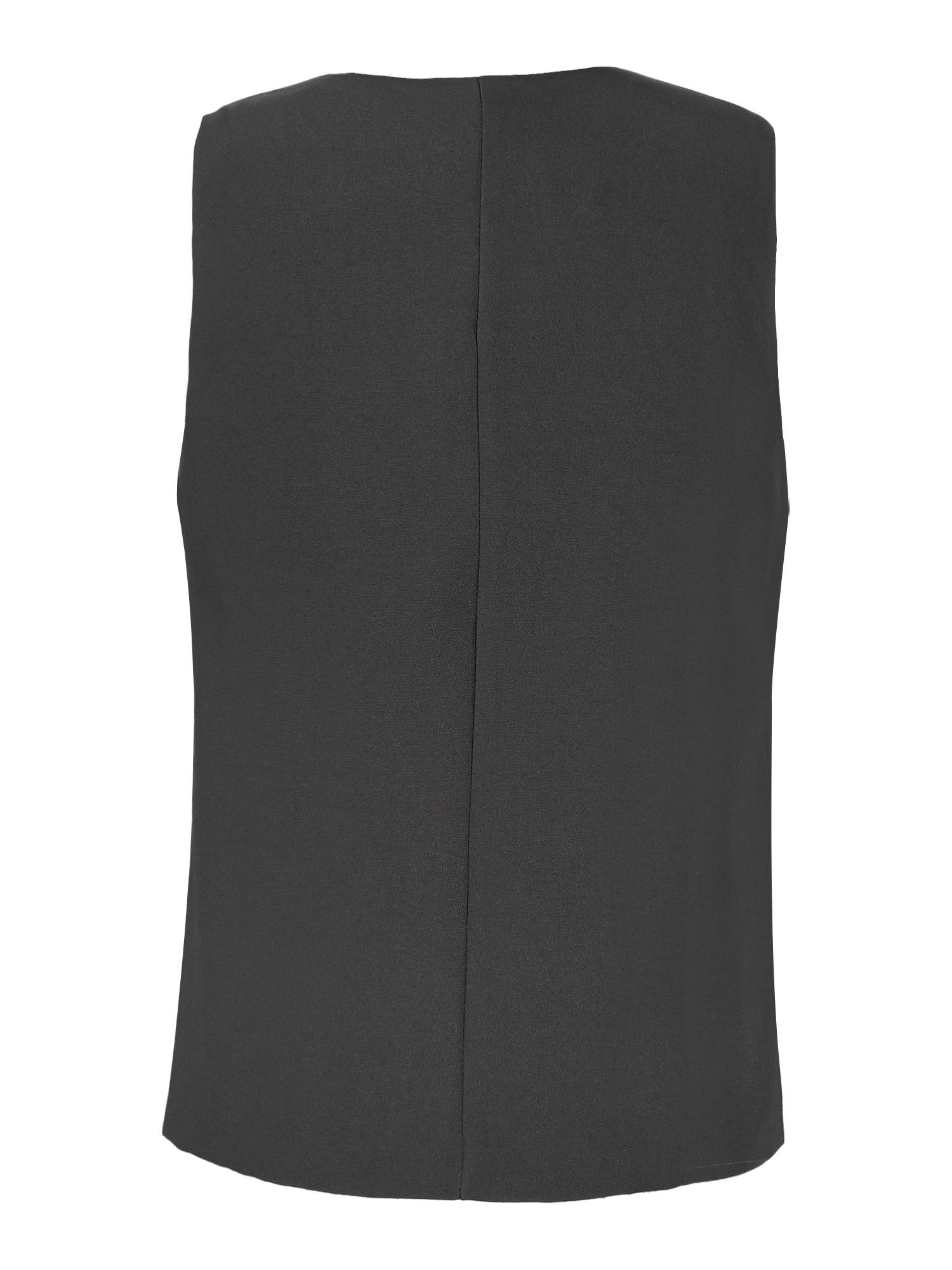 Women V Neck Button-up Solid Color Office Work Vest