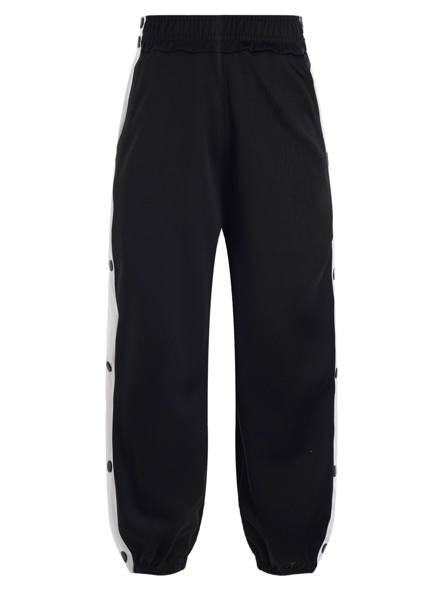 Kids Boys Side Buttons Sports Cuffed Sweatpants