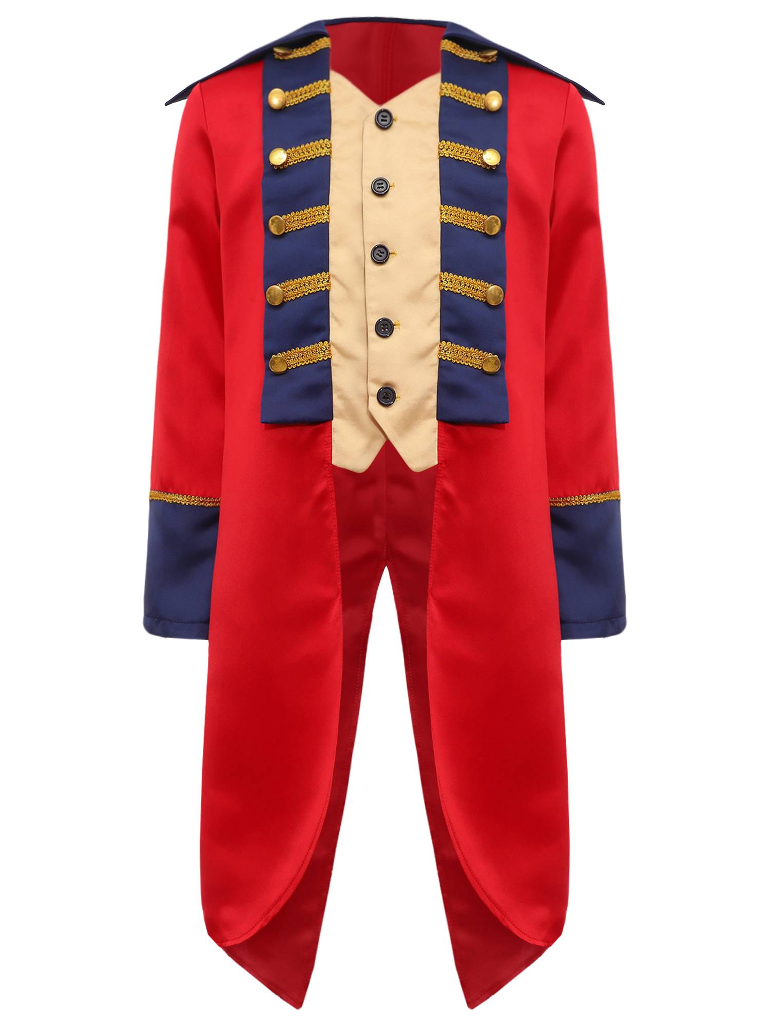 Kids Long Sleeve Lapel British Tailcoat Medieval Costume