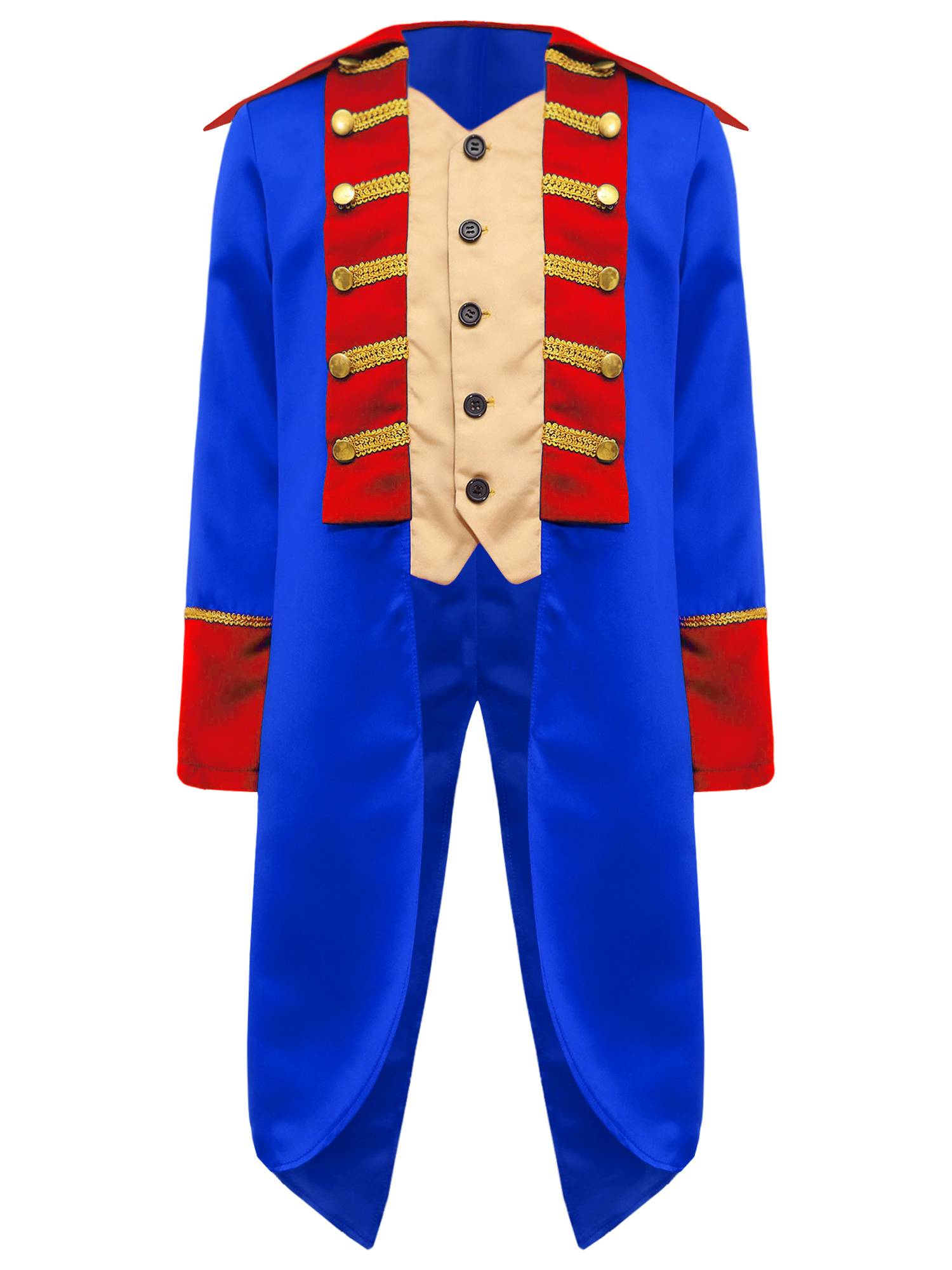 Kids Long Sleeve Lapel British Tailcoat Medieval Costume