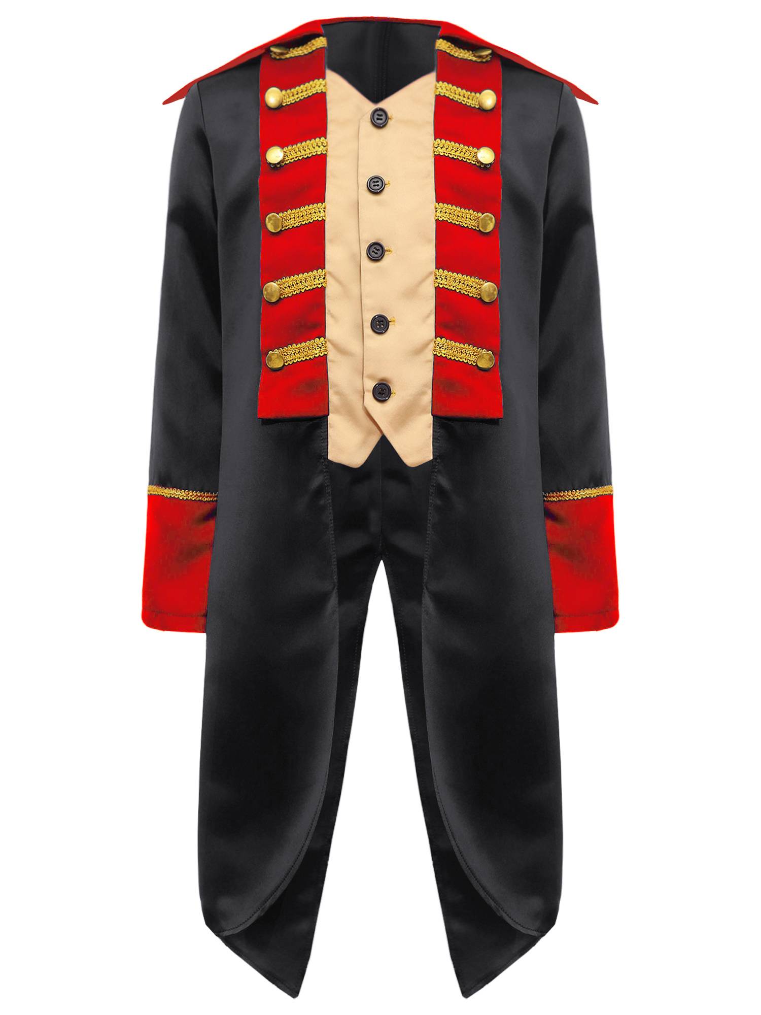 Kids Long Sleeve Lapel British Tailcoat Medieval Costume