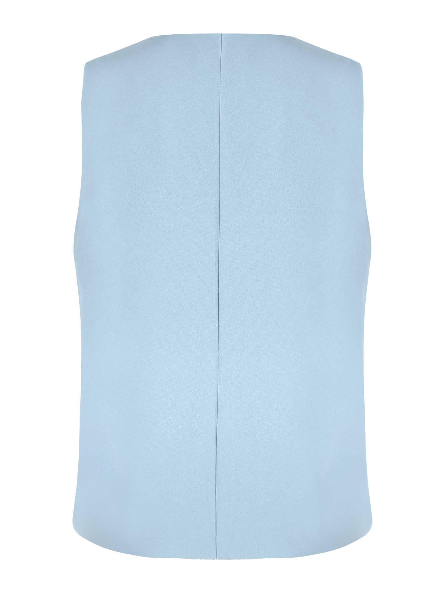 Women V Neck Button-up Solid Color Office Work Vest