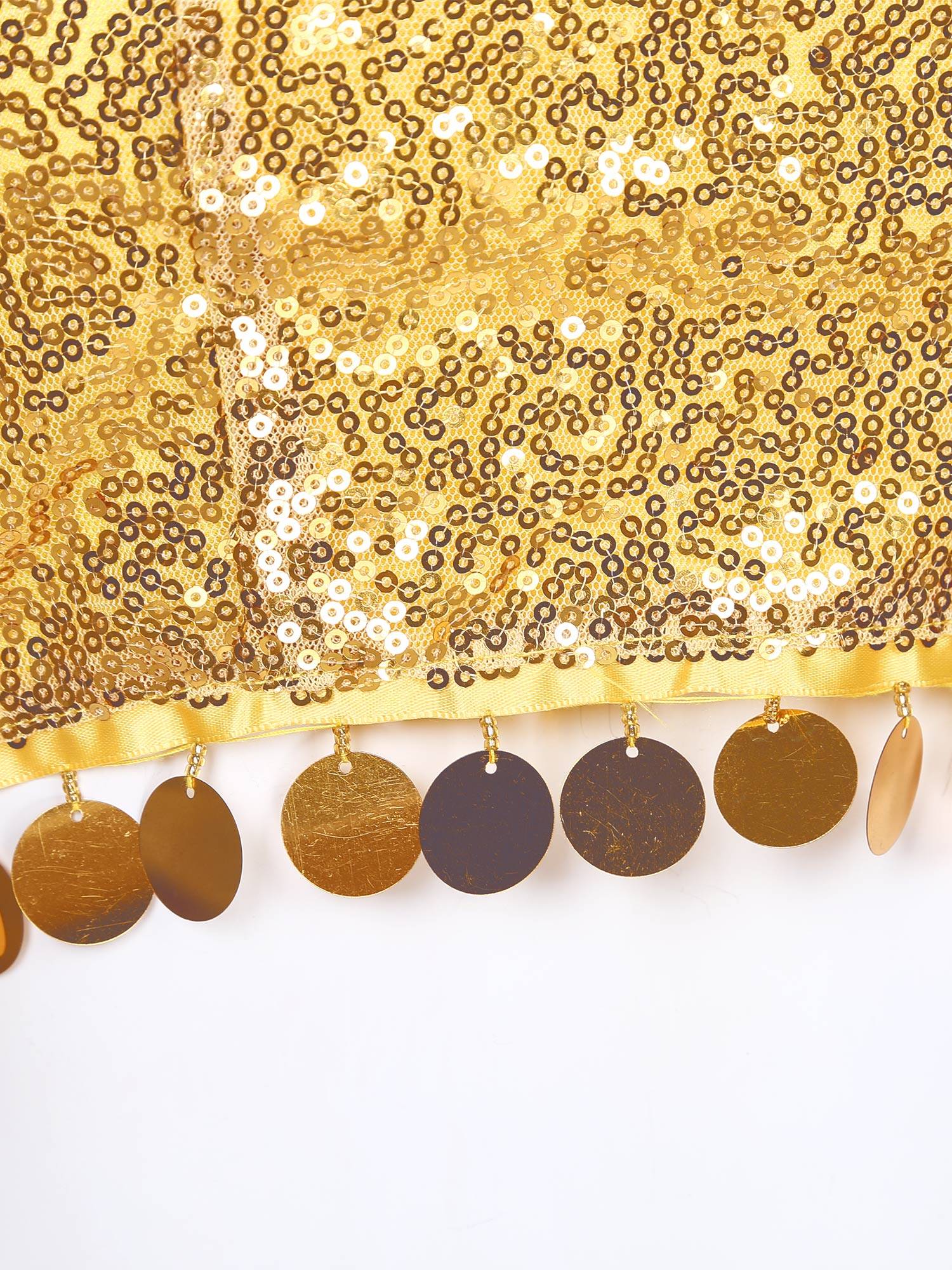 Women Sequin Sleeveless Crop Top and Maxi Skirt India Lehenga Party Gown