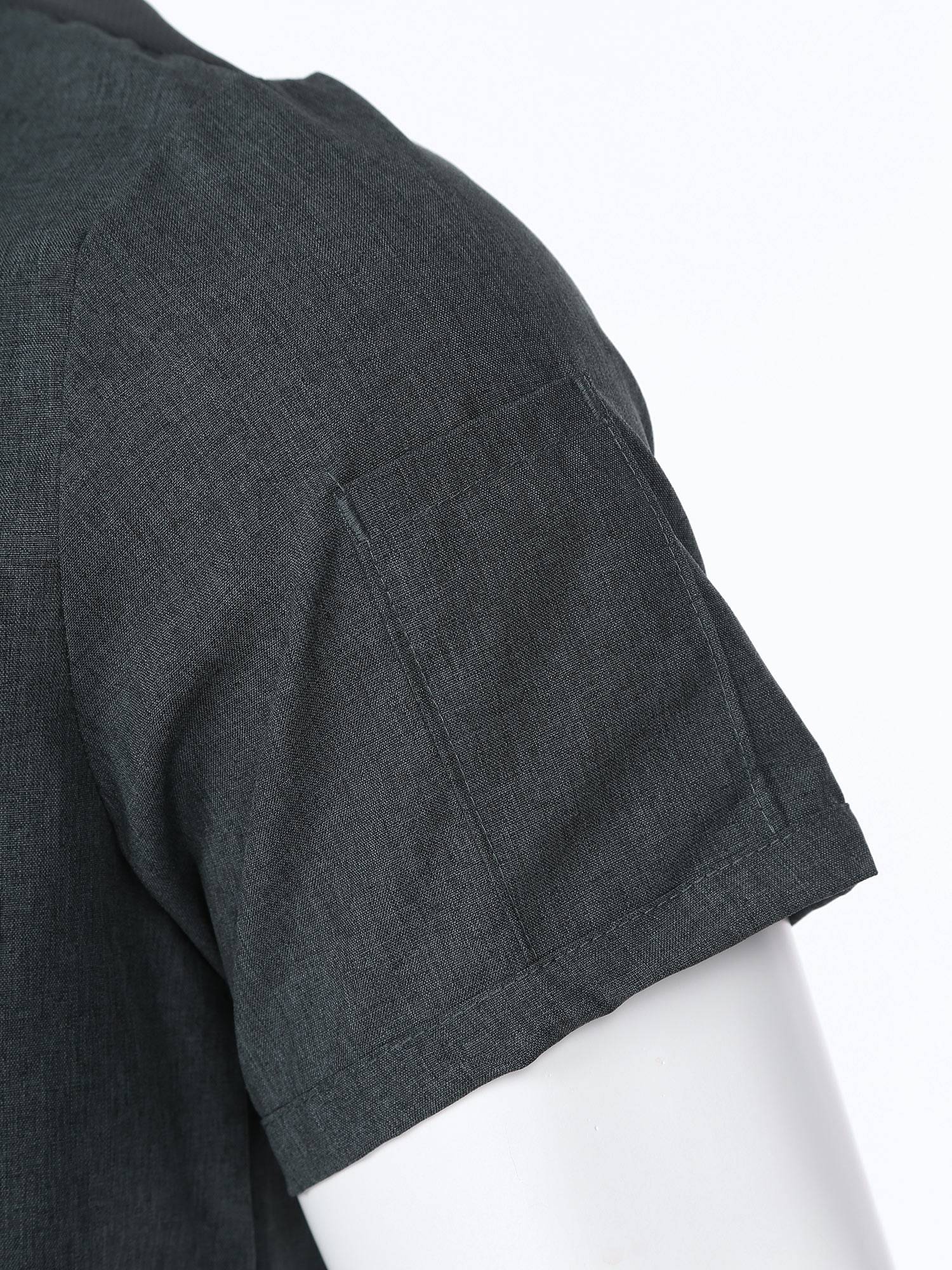 Adults Stand Collar Short Sleeve Chef Shirt Kitchen Uniform