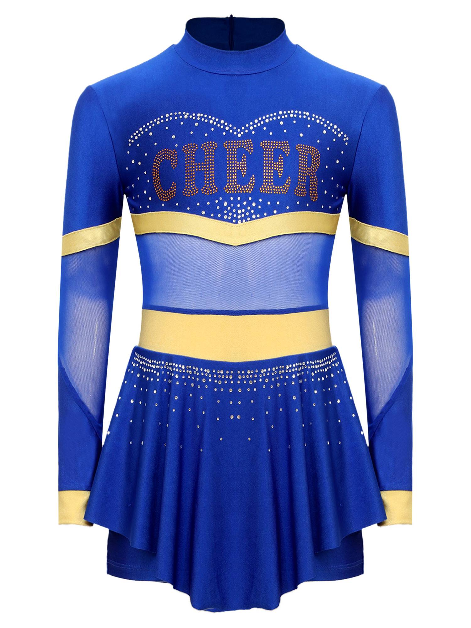 Kids Girls Long Sleeve Dance Leotard with Hand Flower and Striped Socks