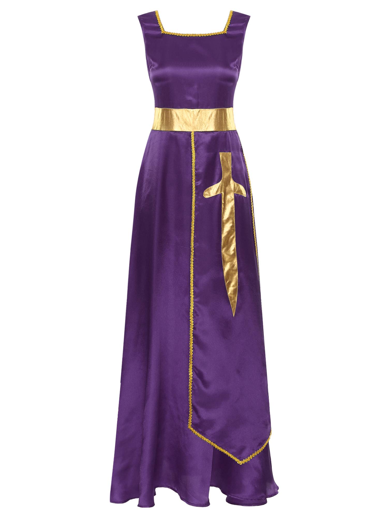 Women Sleeveless Square Neck Liturgical Praise Dance Maxi Dress