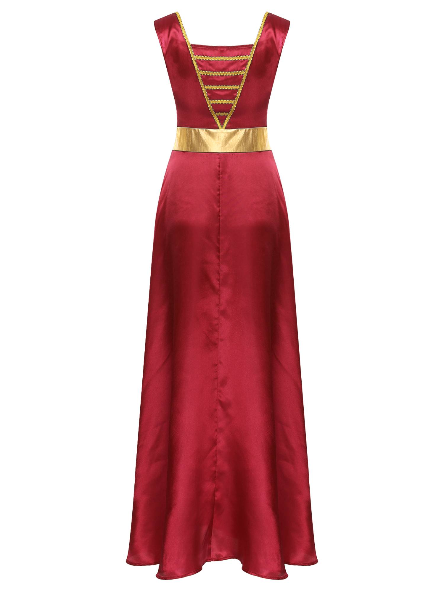 Women Sleeveless Square Neck Liturgical Praise Dance Maxi Dress