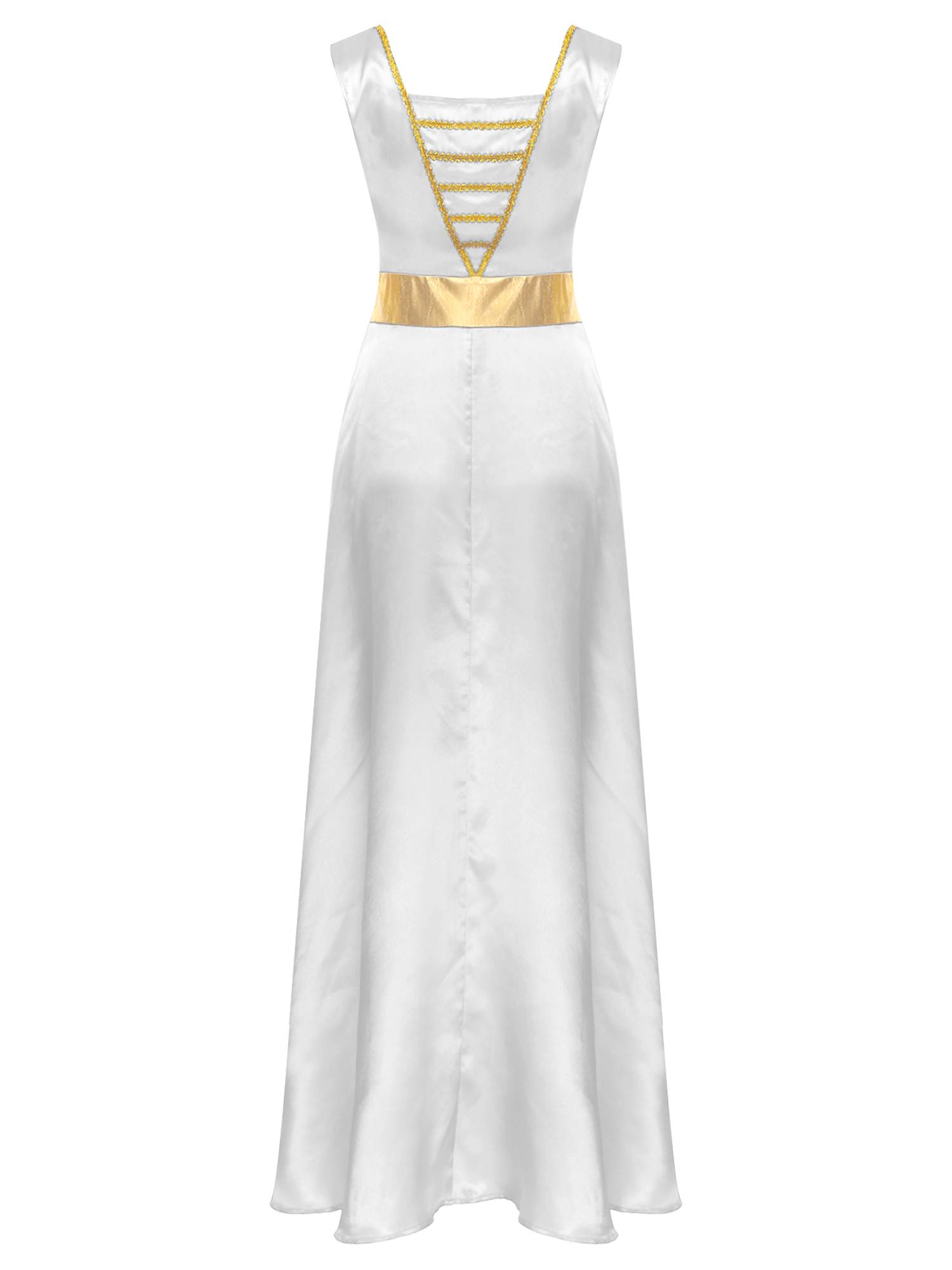 Women Sleeveless Square Neck Liturgical Praise Dance Maxi Dress