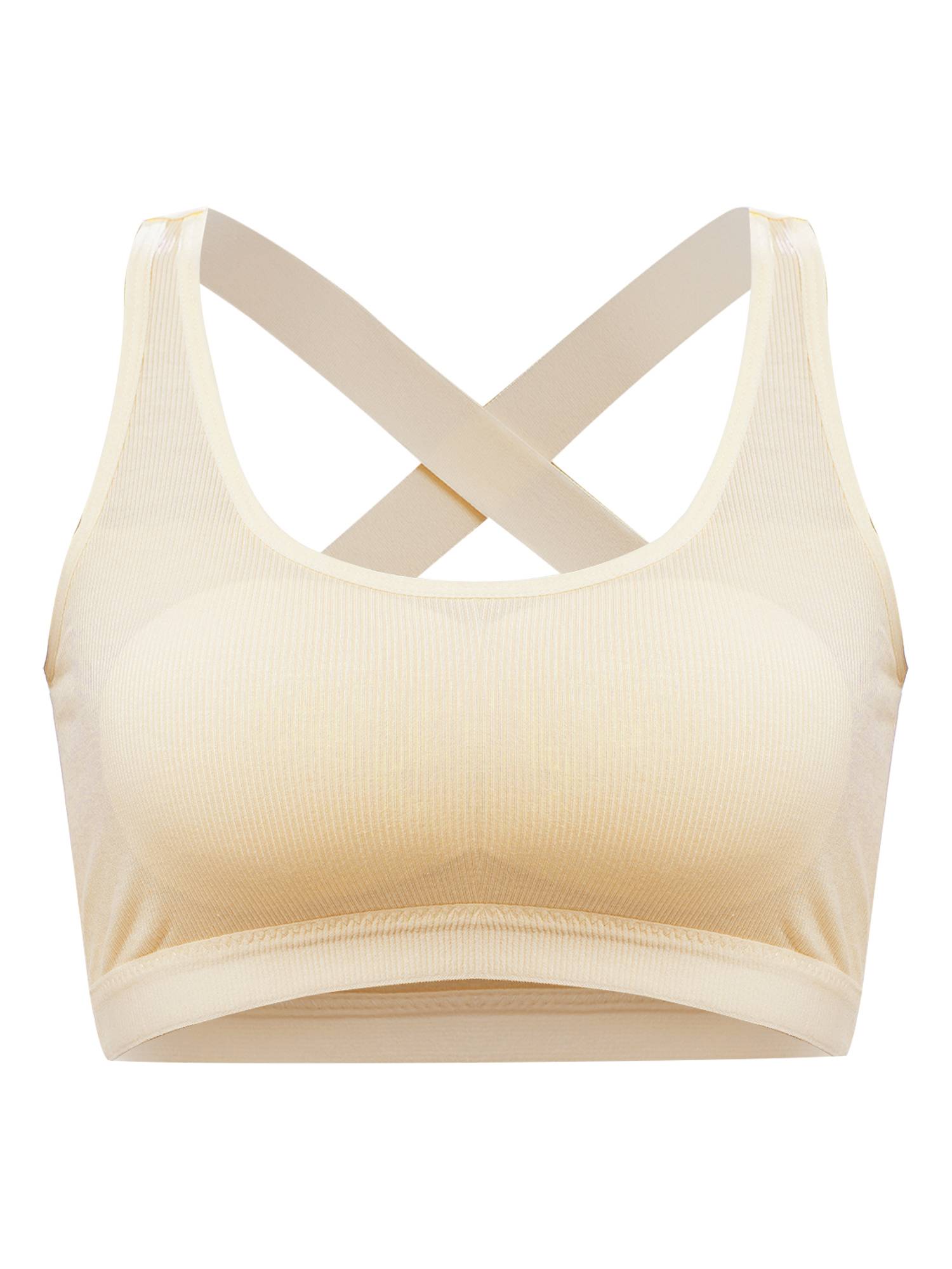 Kids Girls Puberty Teens Underwear Cross Back Sports Bras