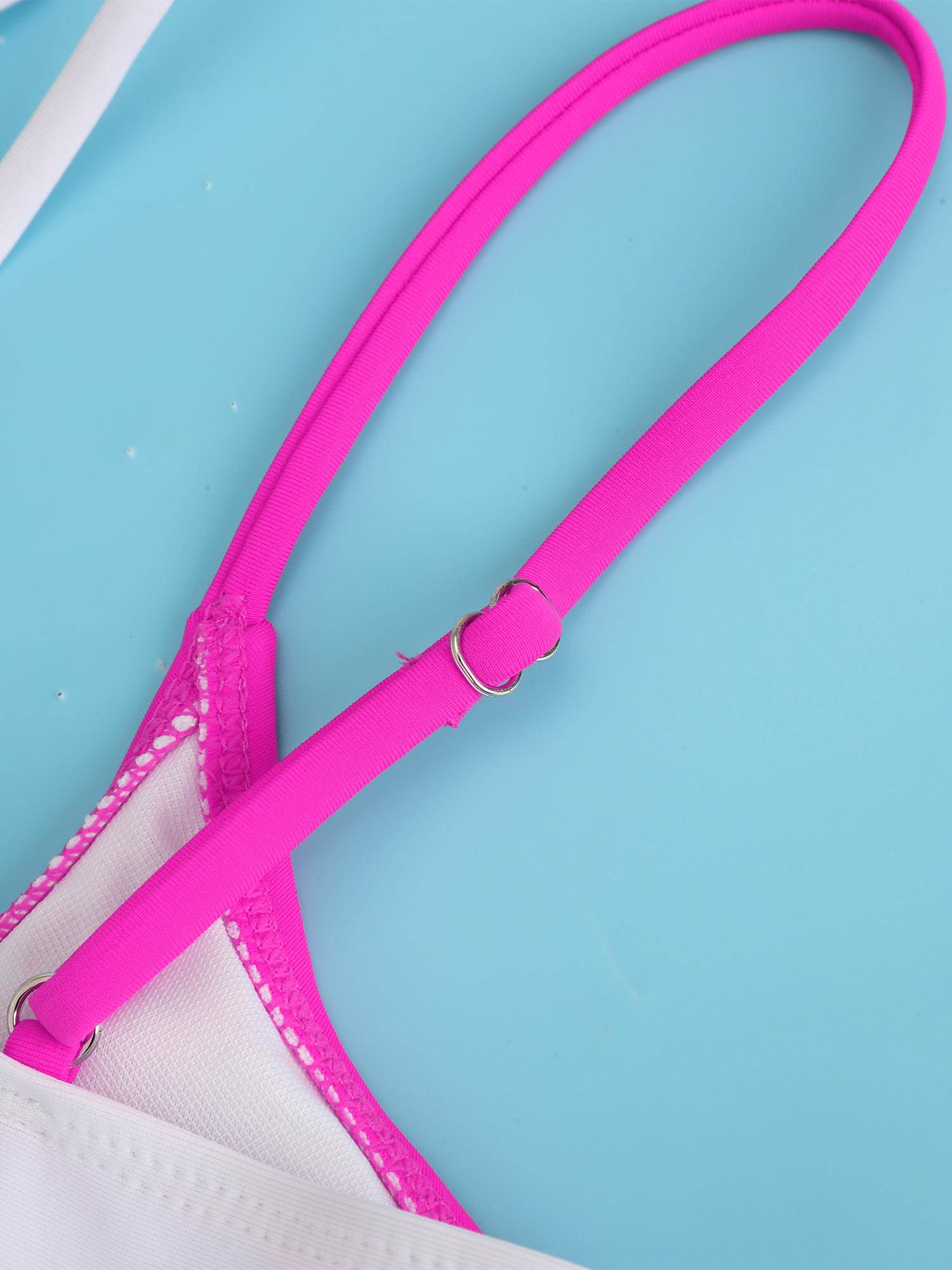 Girls 3pcs Criss Cross Wrap Bikini Set with See Through Butterfly Skirt Swimsuit