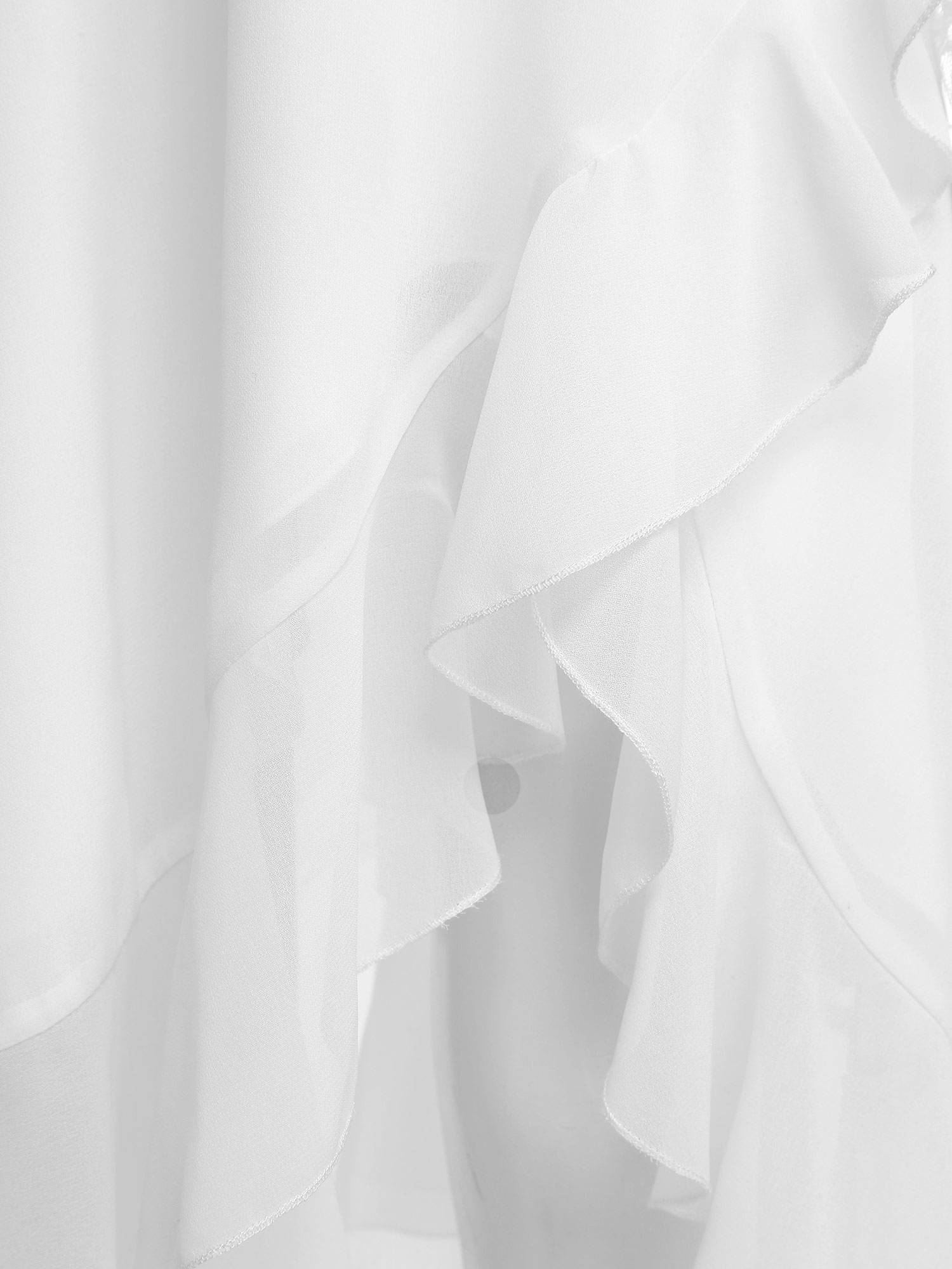 Girls Long Sleeve Lace Knee Length Chiffon Dress for Wedding Party