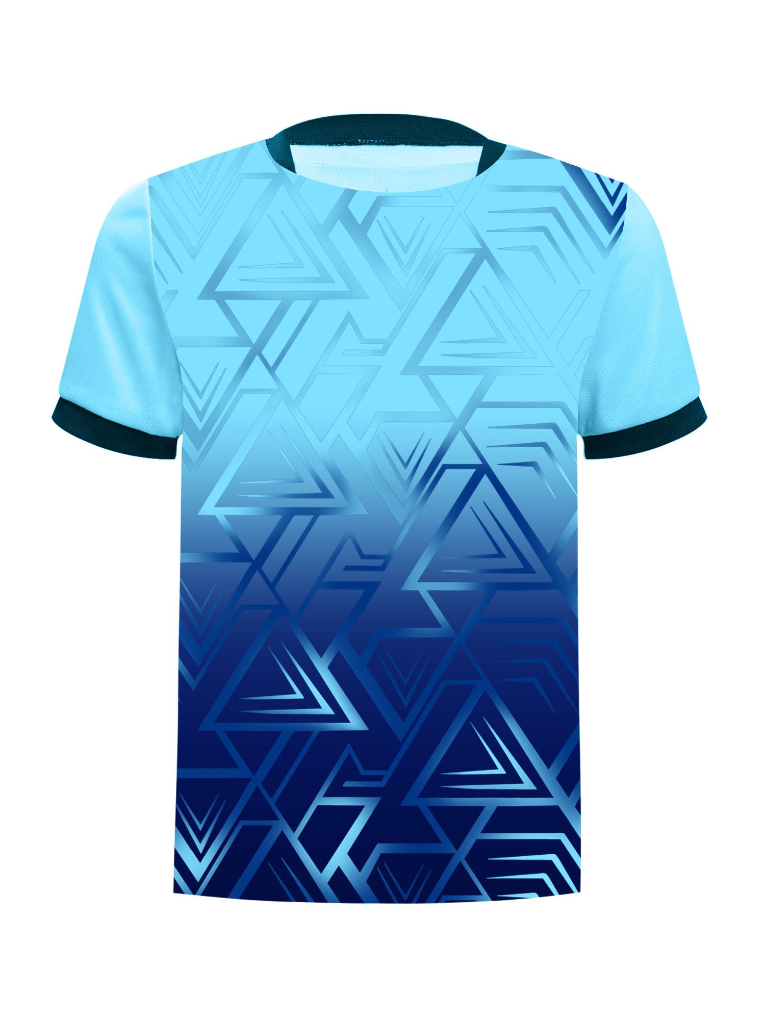 Kids Boys Geometric Print Sports Short Sleeve T-shirt
