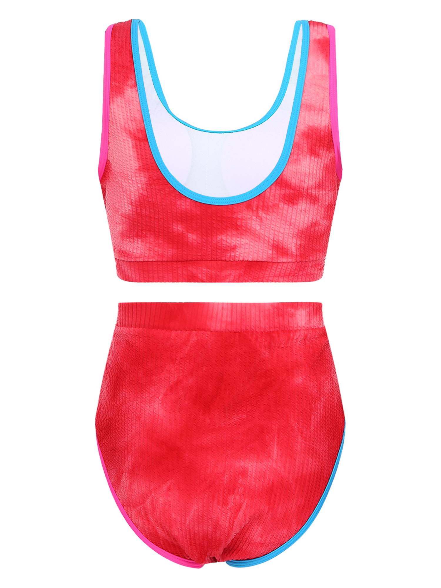 Women Two Pieces Plus Size Tie-Dye Tankini Set