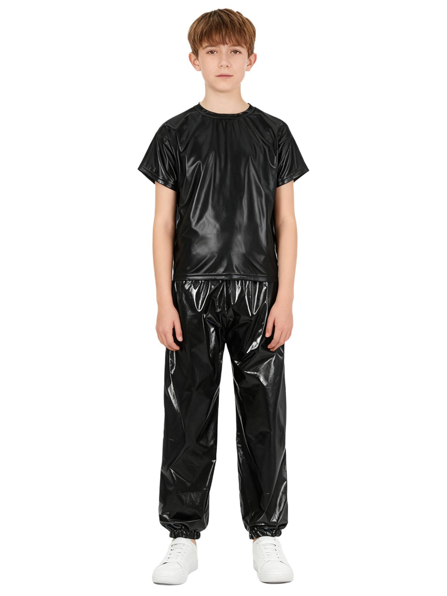 Unisex Kids Hip Hop Dance Outfit 2-Piece Set for Jazz Hip Hop Performance