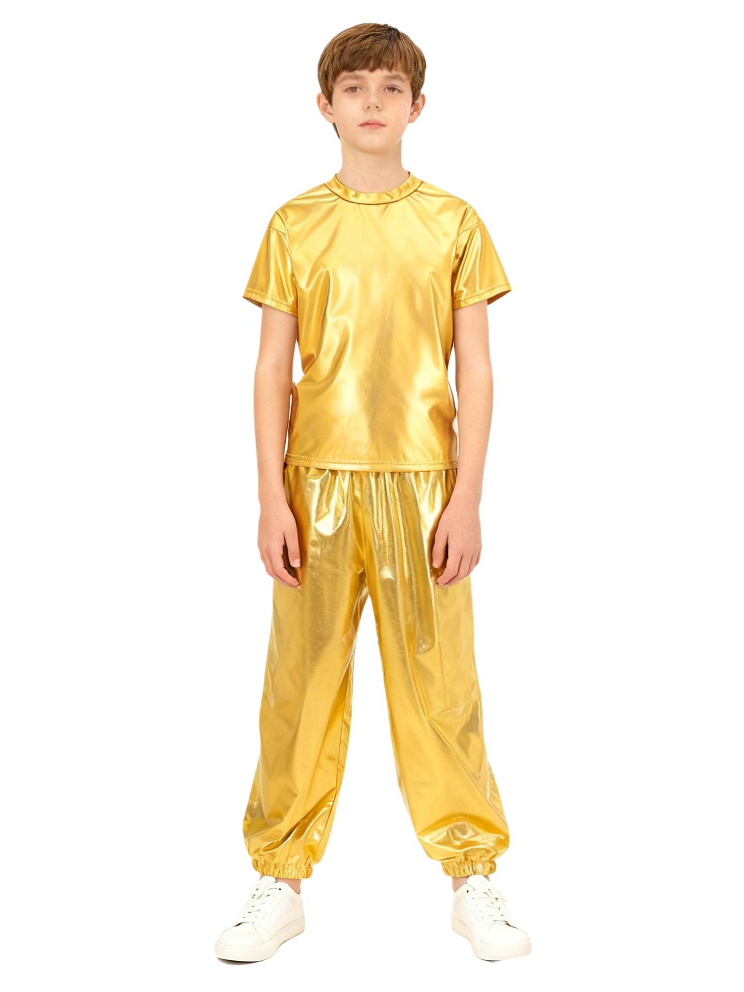Unisex Kids Hip Hop Dance Outfit 2-Piece Set for Jazz Hip Hop Performance