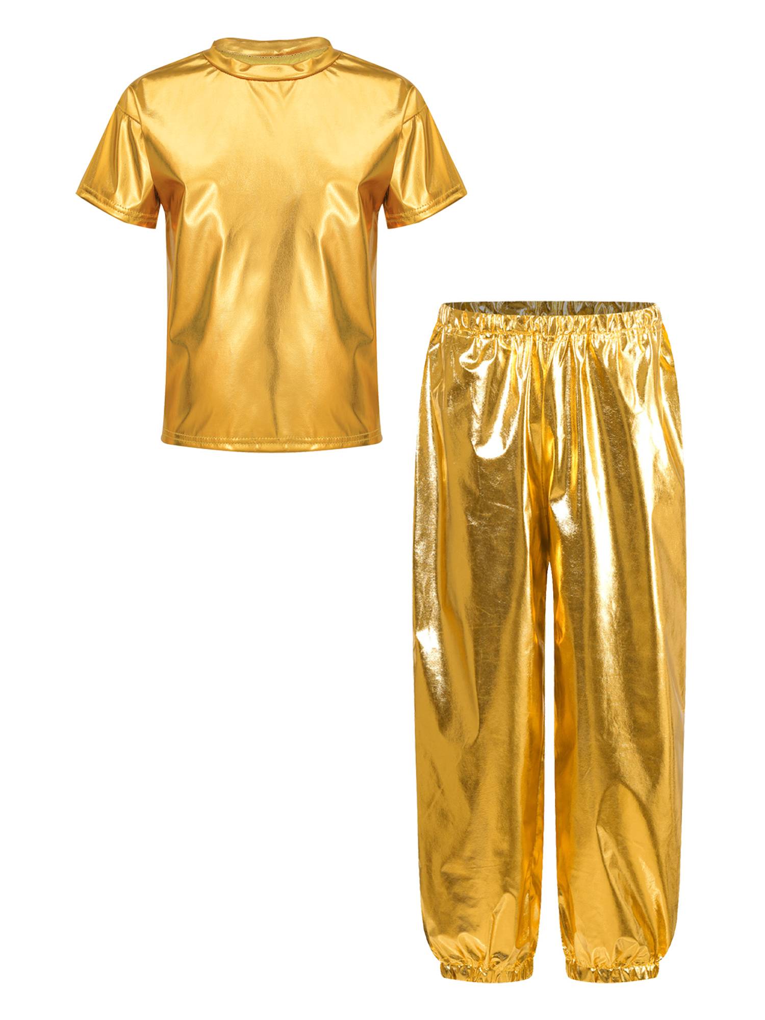 Unisex Kids Hip Hop Dance Outfit 2-Piece Set for Jazz Hip Hop Performance