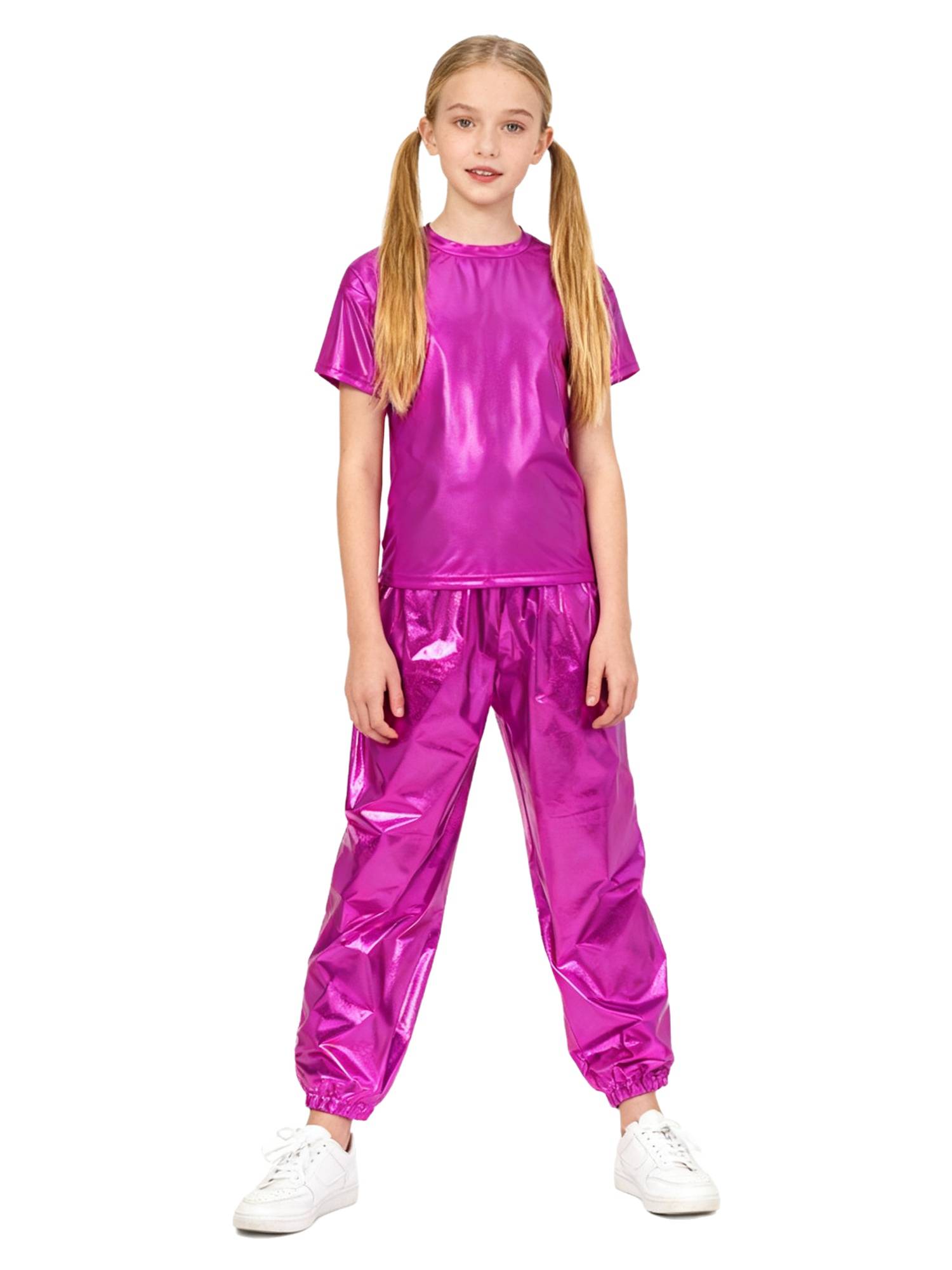 Unisex Kids Hip Hop Dance Outfit 2-Piece Set for Jazz Hip Hop Performance