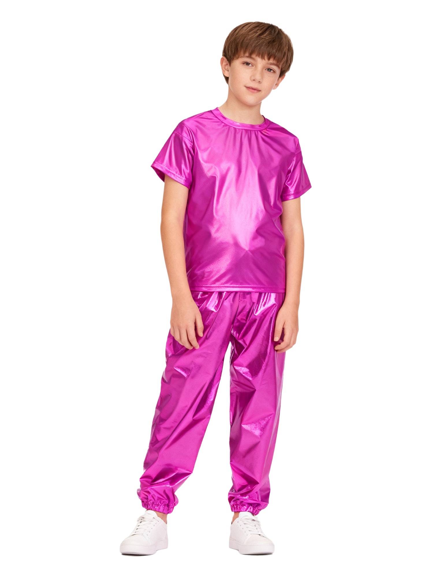 Unisex Kids Hip Hop Dance Outfit 2-Piece Set for Jazz Hip Hop Performance