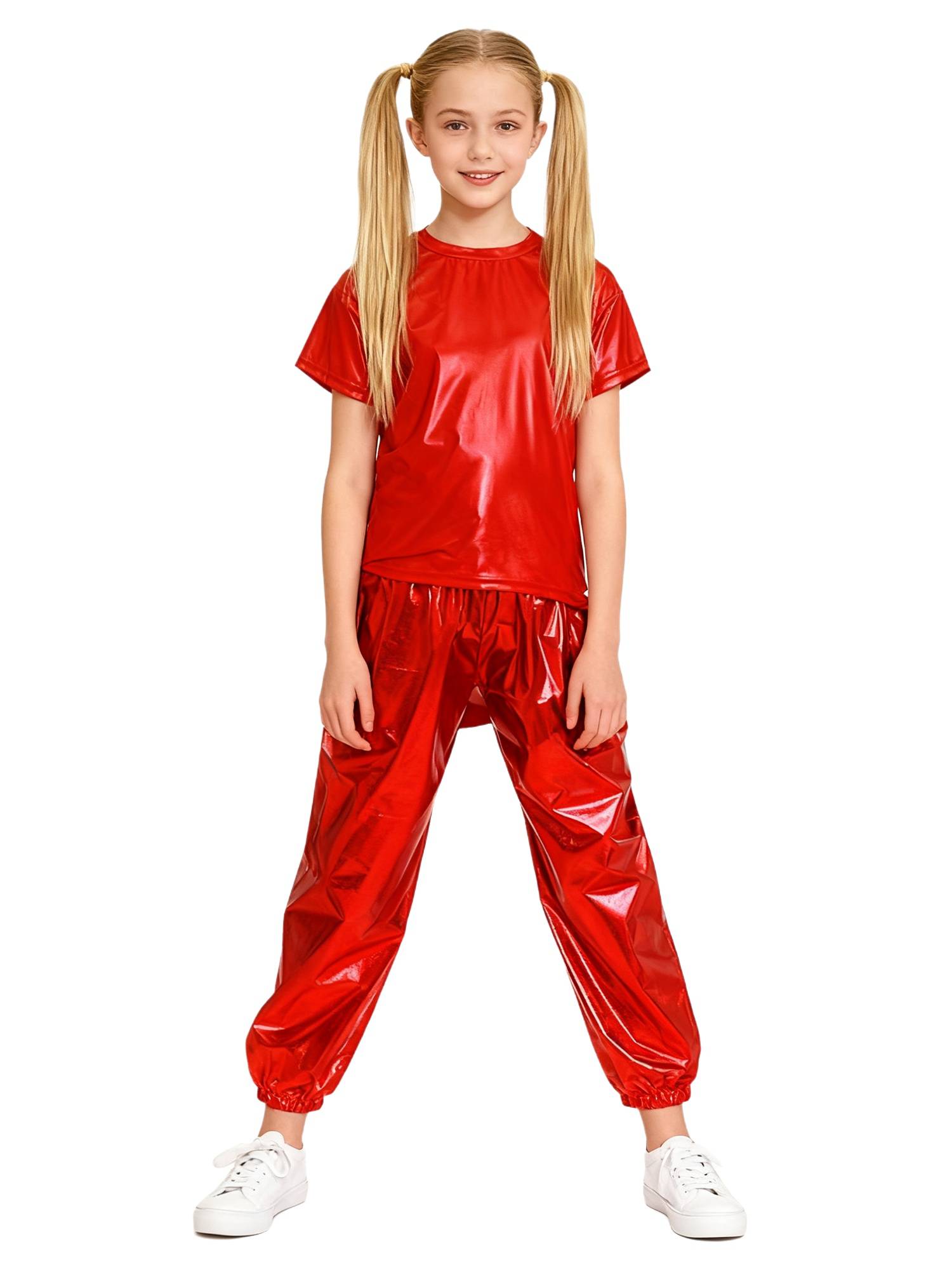 Unisex Kids Hip Hop Dance Outfit 2-Piece Set for Jazz Hip Hop Performance