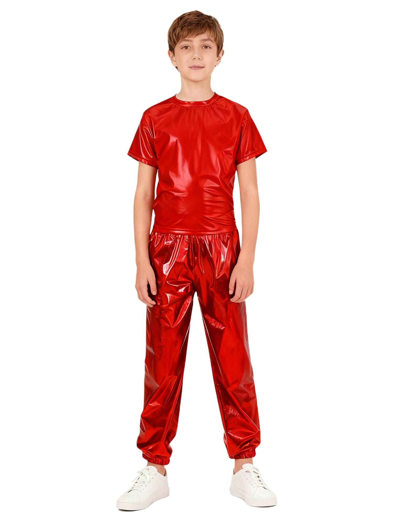 Unisex Kids Hip Hop Dance Outfit 2-Piece Set for Jazz Hip Hop Performance