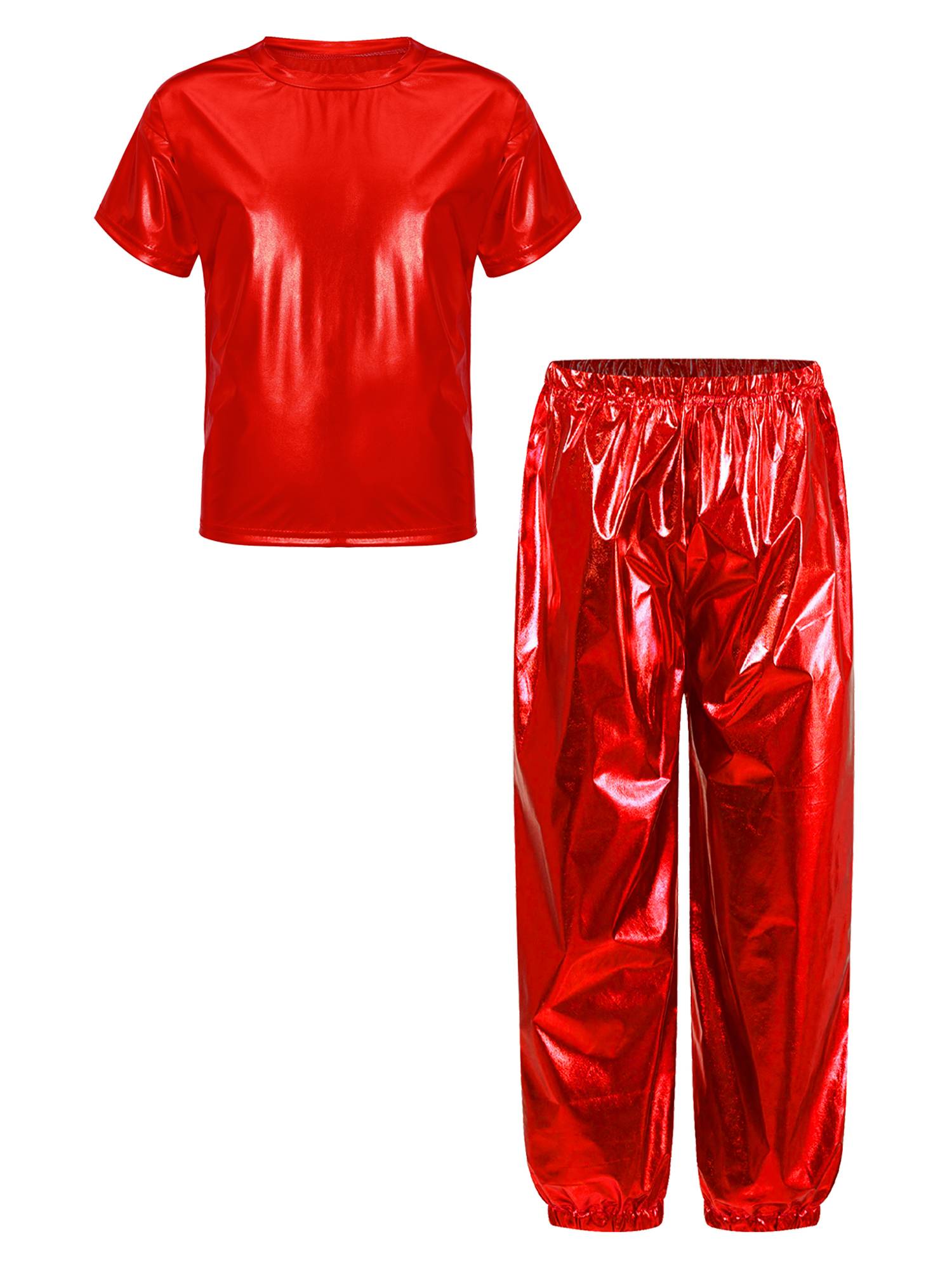 Unisex Kids Hip Hop Dance Outfit 2-Piece Set for Jazz Hip Hop Performance