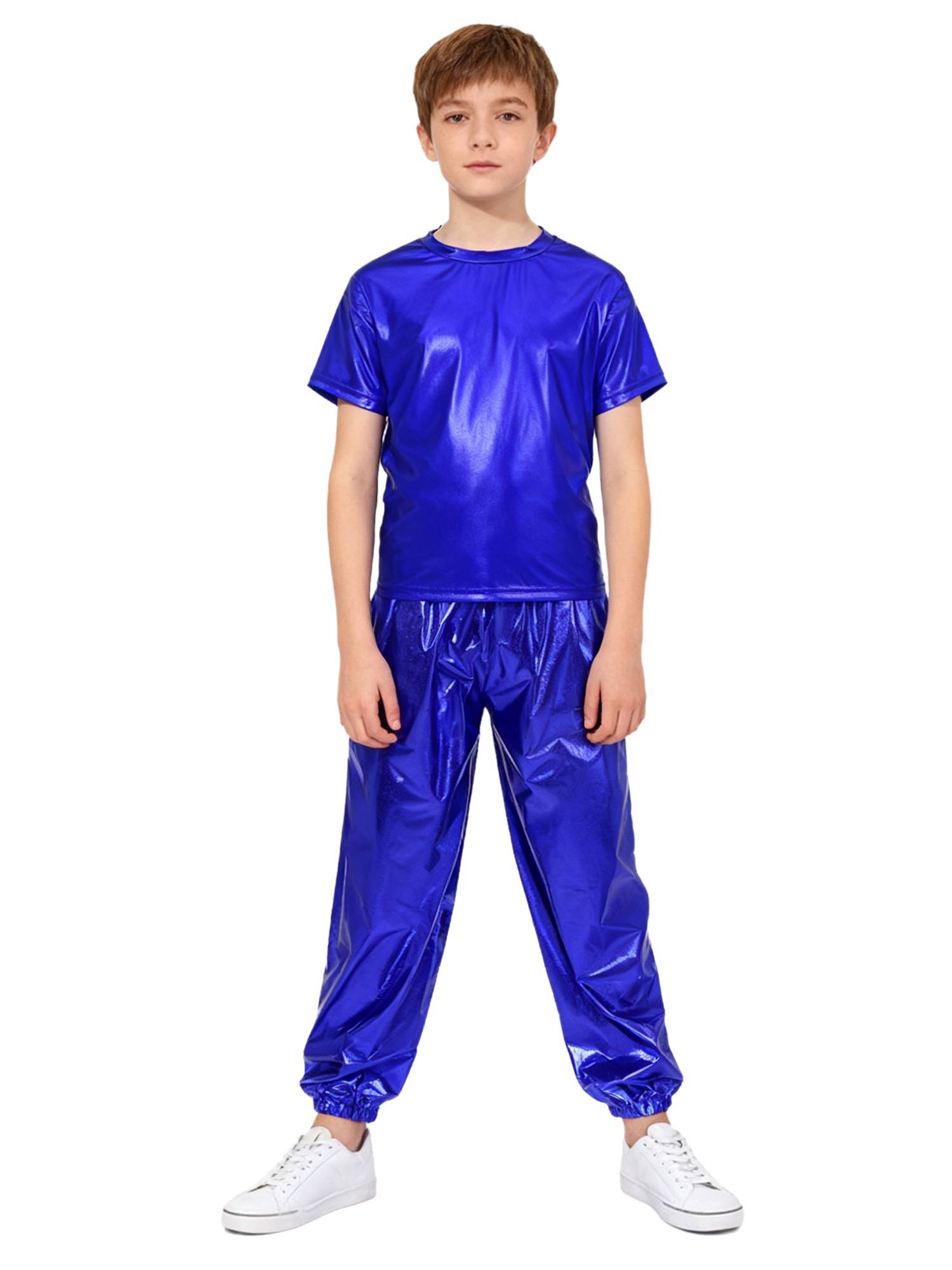 Unisex Kids Hip Hop Dance Outfit 2-Piece Set for Jazz Hip Hop Performance