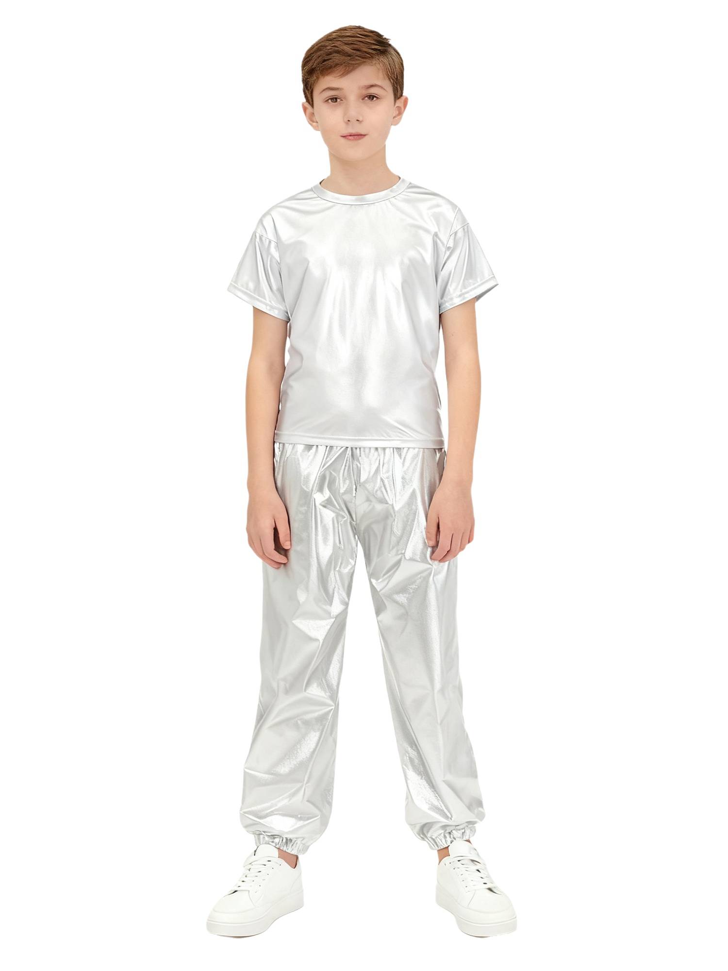 Unisex Kids Hip Hop Dance Outfit 2-Piece Set for Jazz Hip Hop Performance