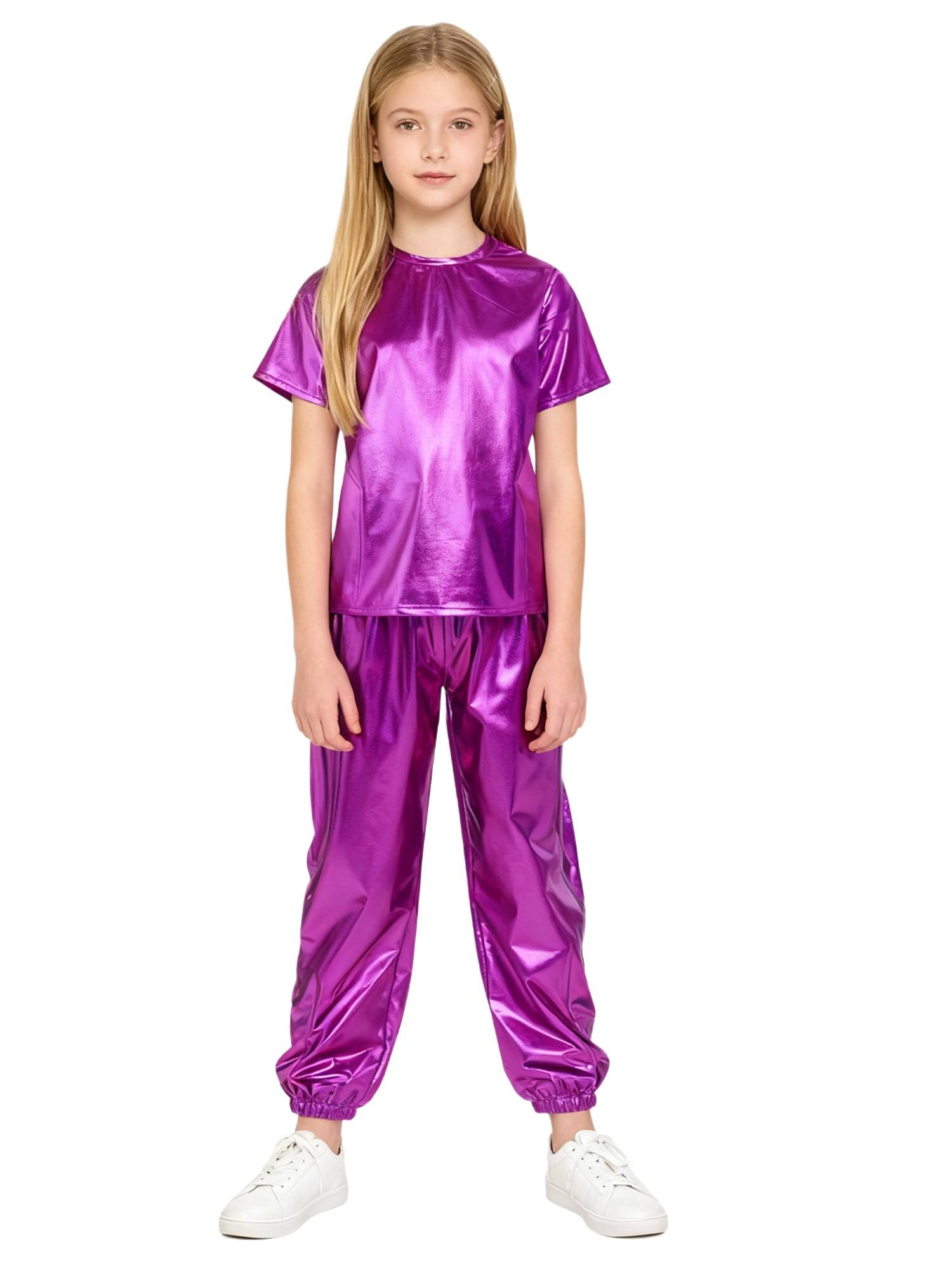 Unisex Kids Hip Hop Dance Outfit 2-Piece Set for Jazz Hip Hop Performance
