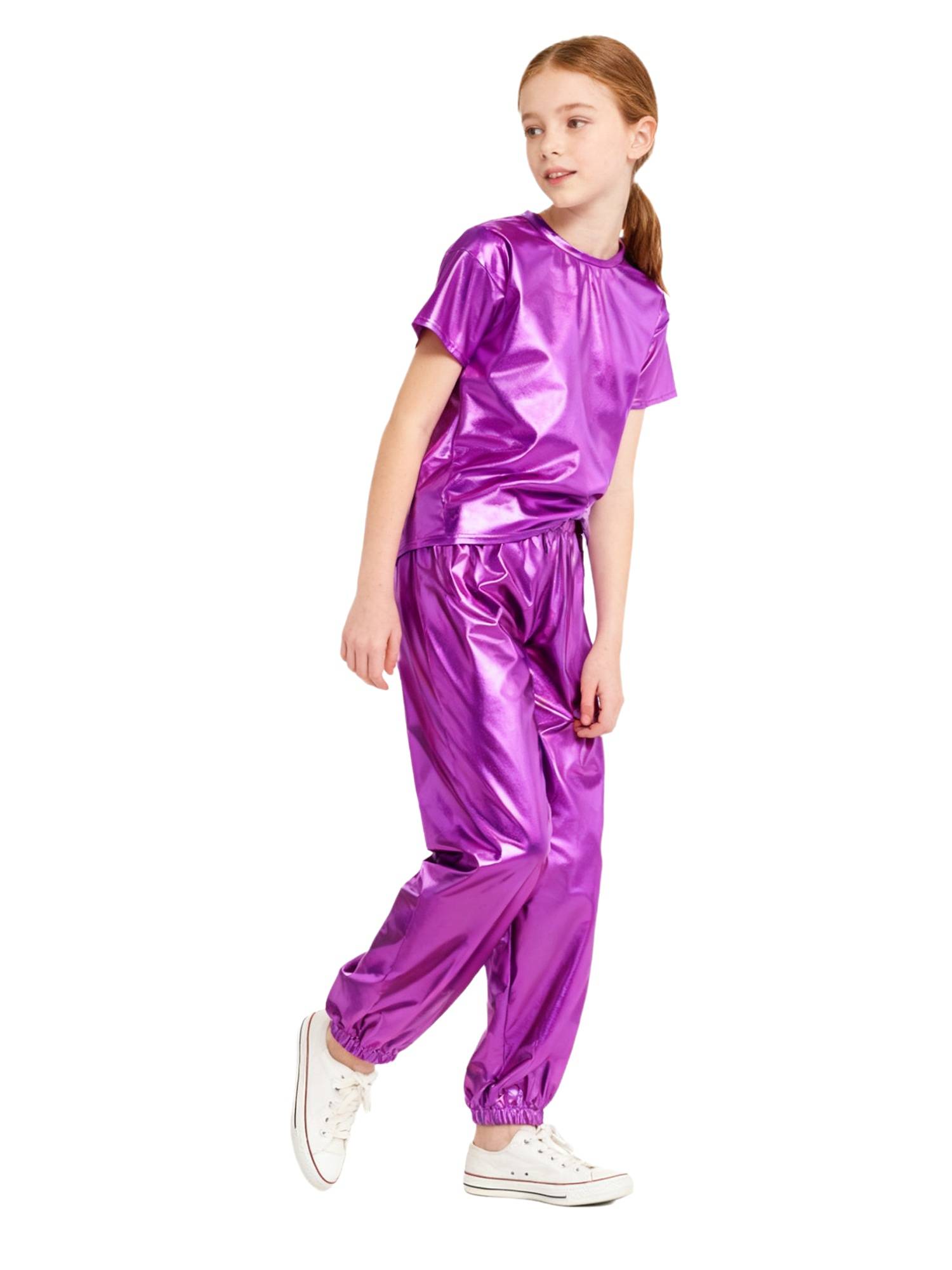 Unisex Kids Hip Hop Dance Outfit 2-Piece Set for Jazz Hip Hop Performance