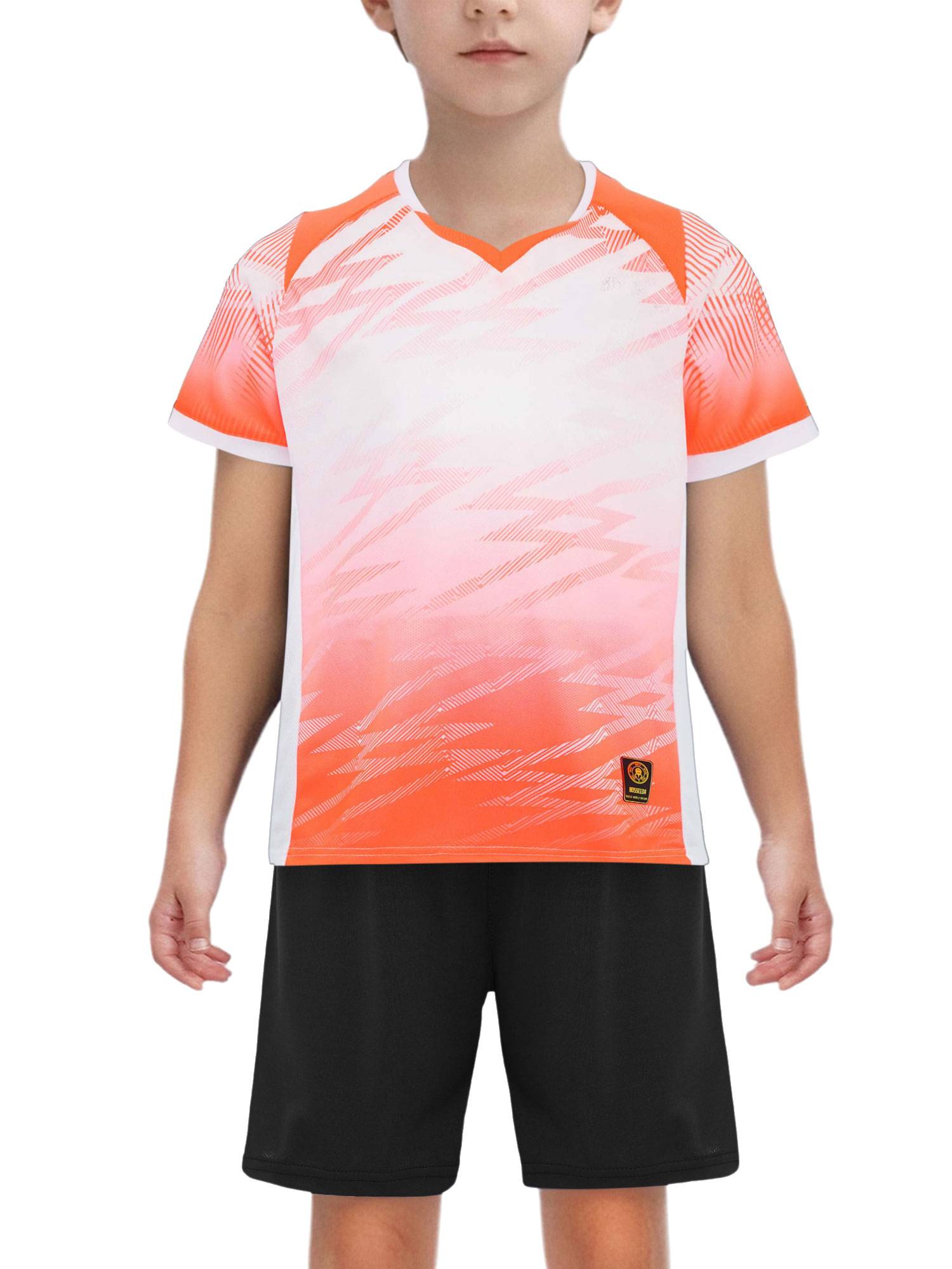 Boys 2-Piece Soccer Training Kit T-Shirt with Shorts for Practice & Play