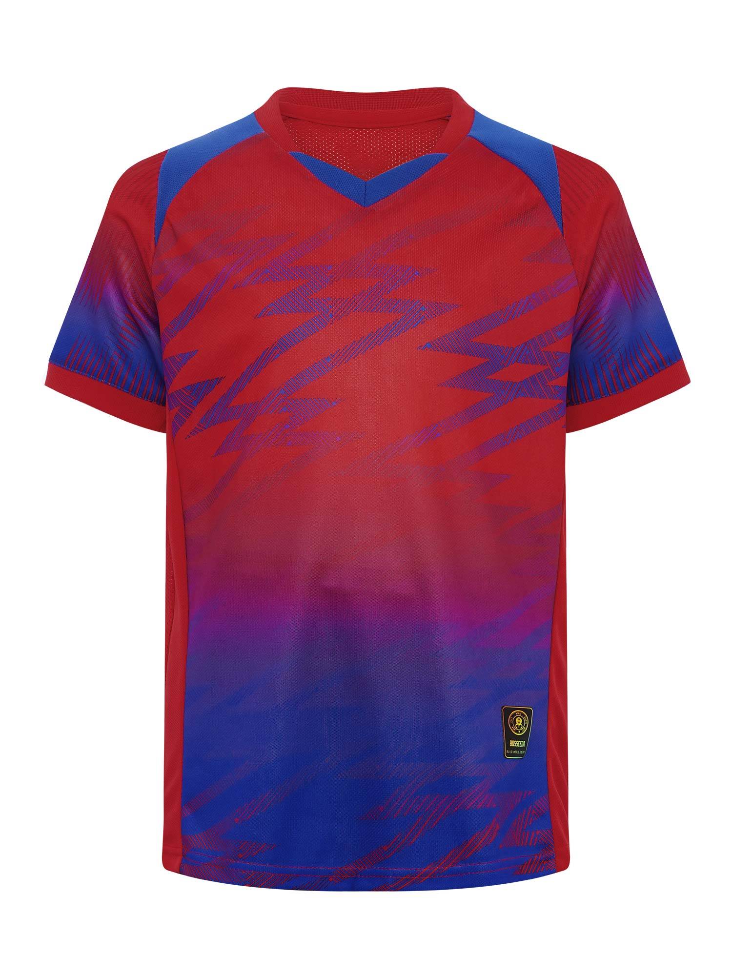 Boys 2-Piece Soccer Training Kit T-Shirt with Shorts for Practice & Play