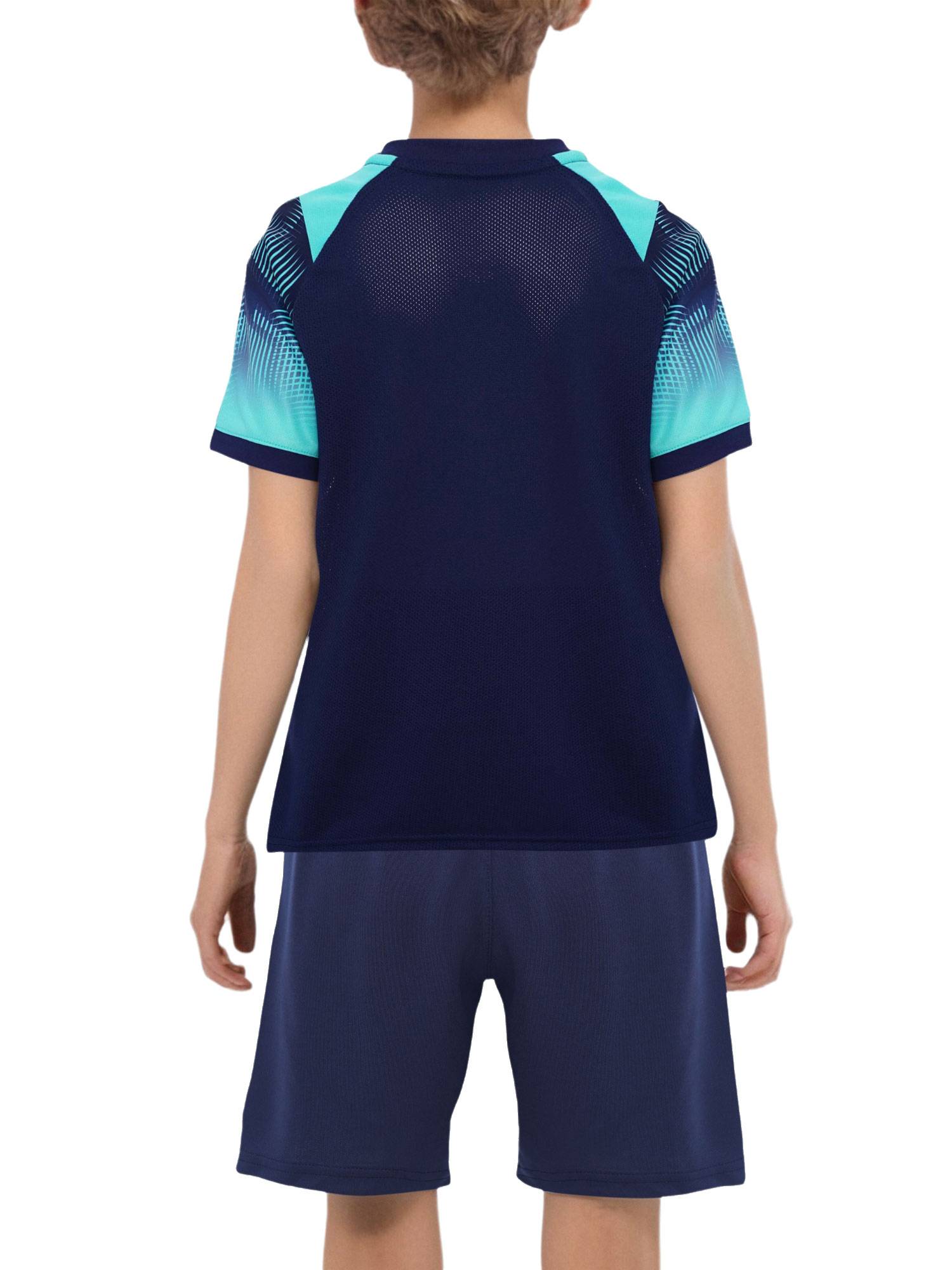 Boys 2-Piece Soccer Training Kit T-Shirt with Shorts for Practice & Play