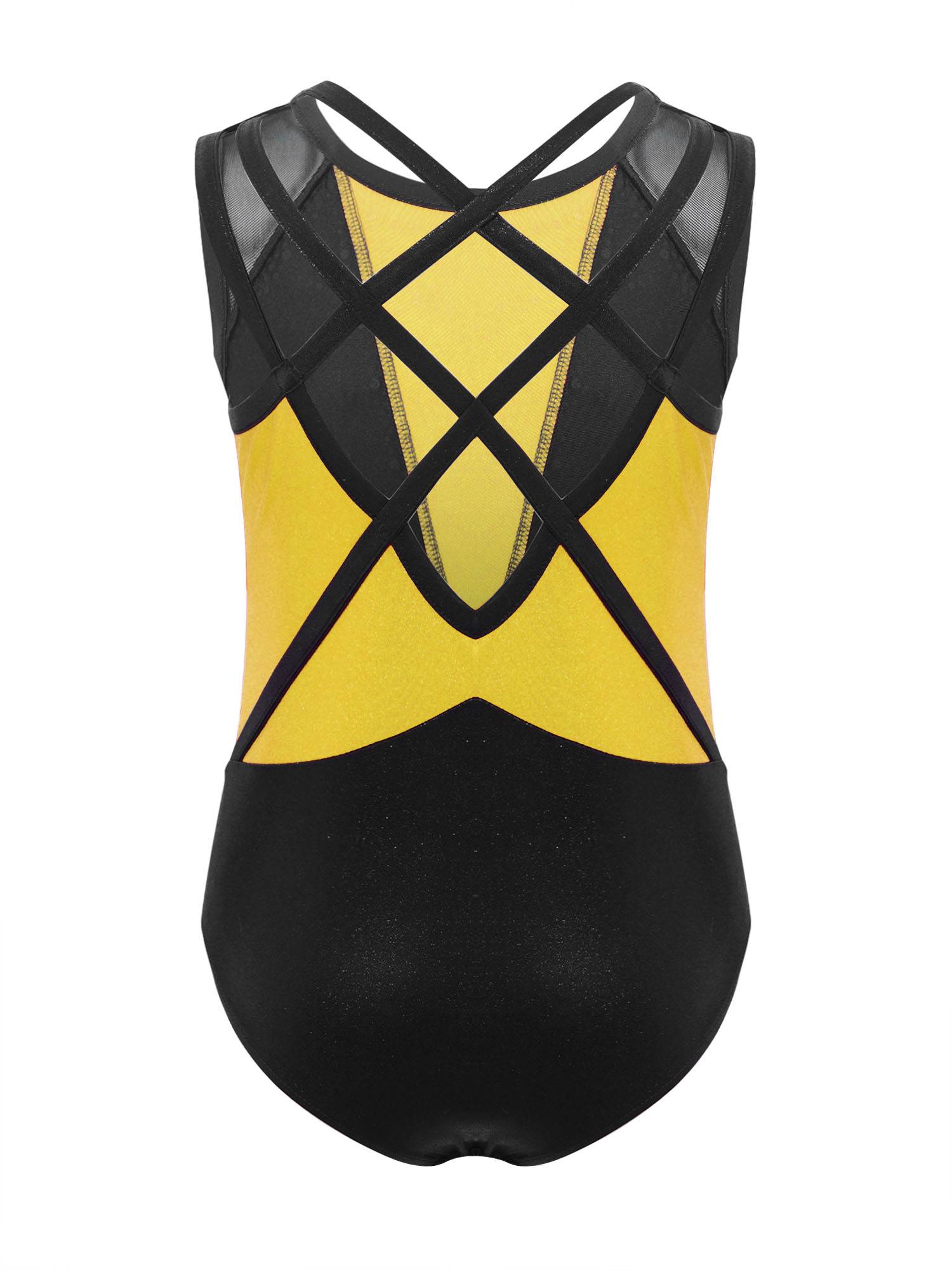 3Pcs Girls Gymnastics Leotard Set Rhinestone Bodysuit Performance Costume