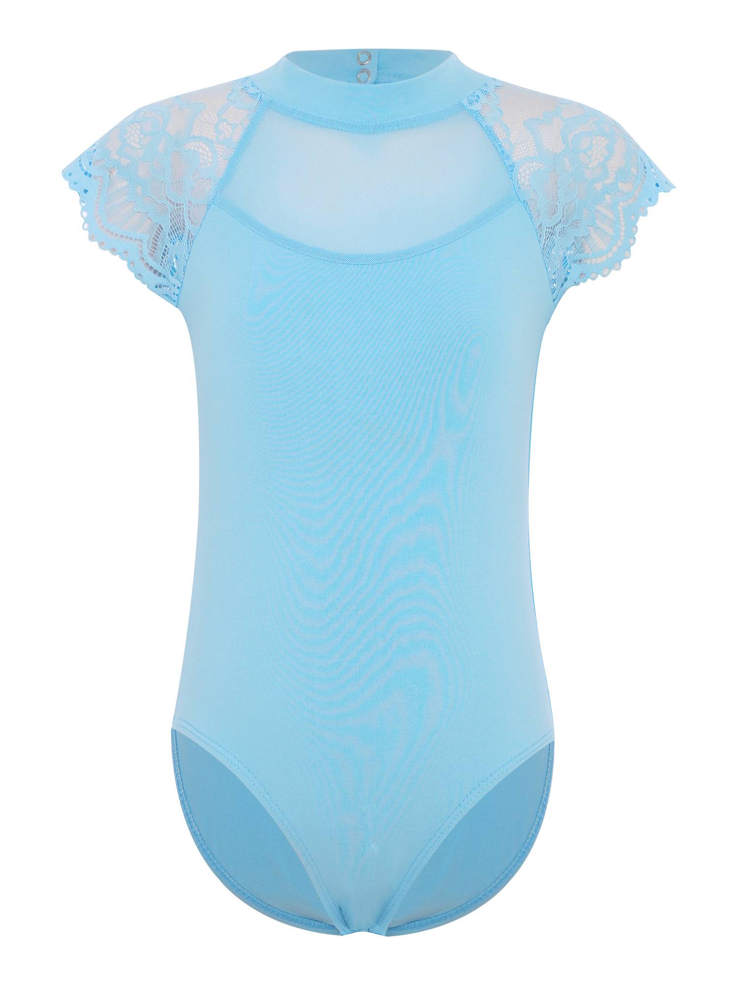 Girls Floral Lace Cap Sleeve Ballet Leotard for RAD Exams, Practice & Recitals