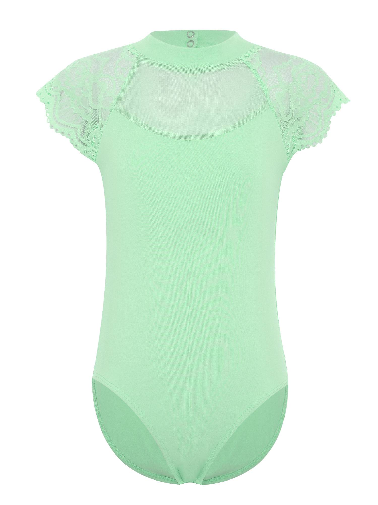 Girls Floral Lace Cap Sleeve Ballet Leotard for RAD Exams, Practice & Recitals