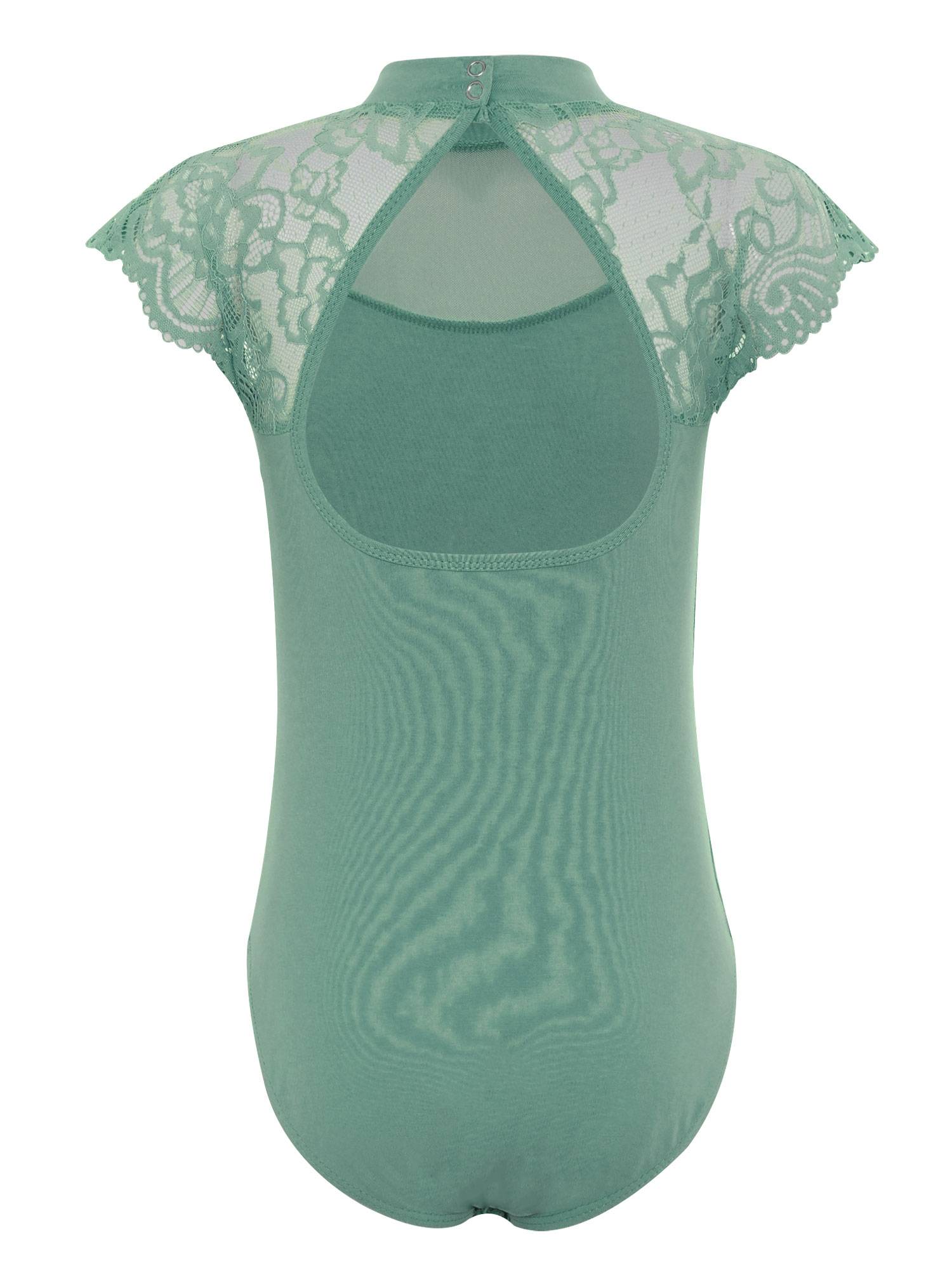 Girls Floral Lace Cap Sleeve Ballet Leotard for RAD Exams, Practice & Recitals