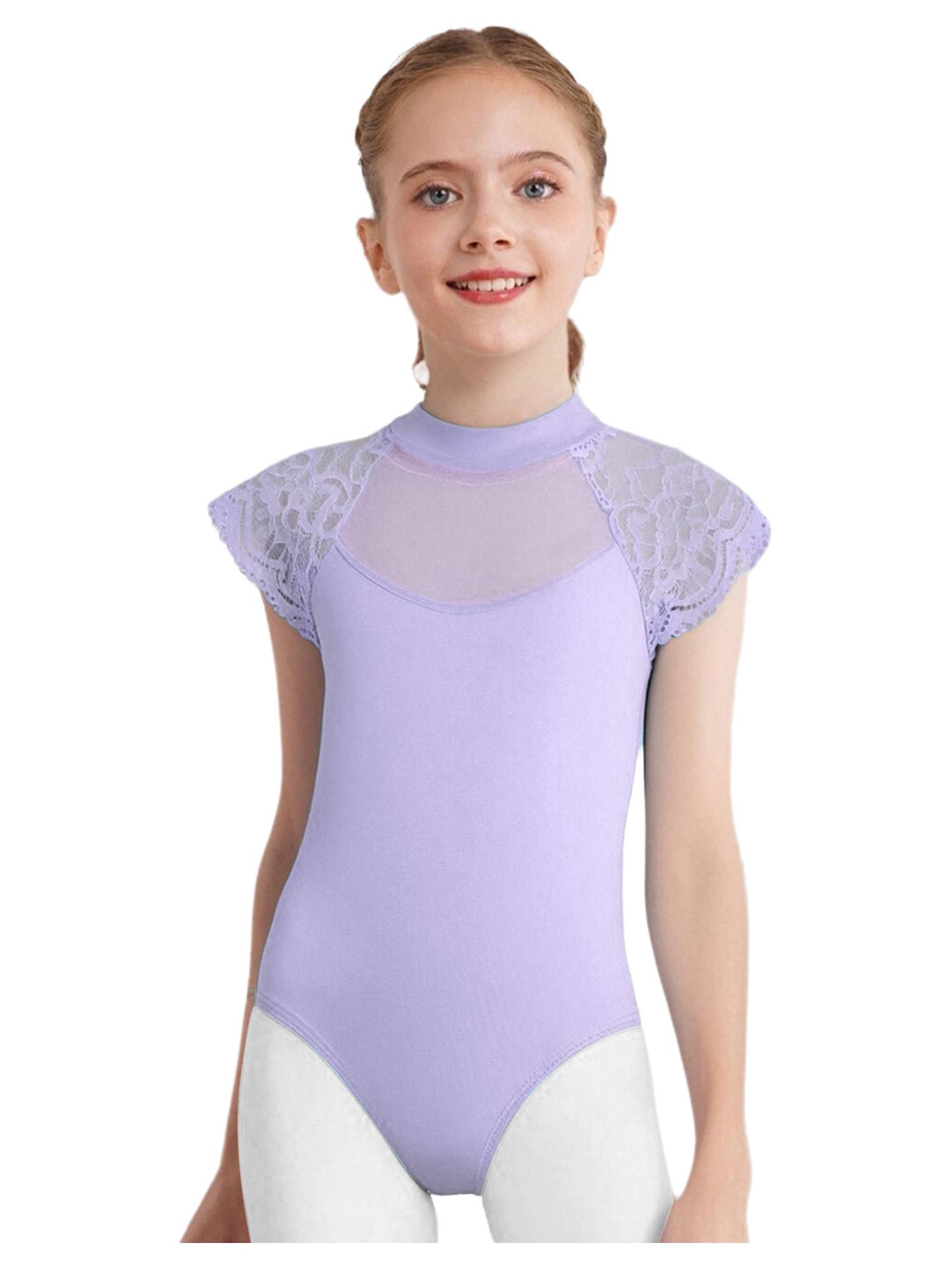 Girls Floral Lace Cap Sleeve Ballet Leotard for RAD Exams, Practice & Recitals