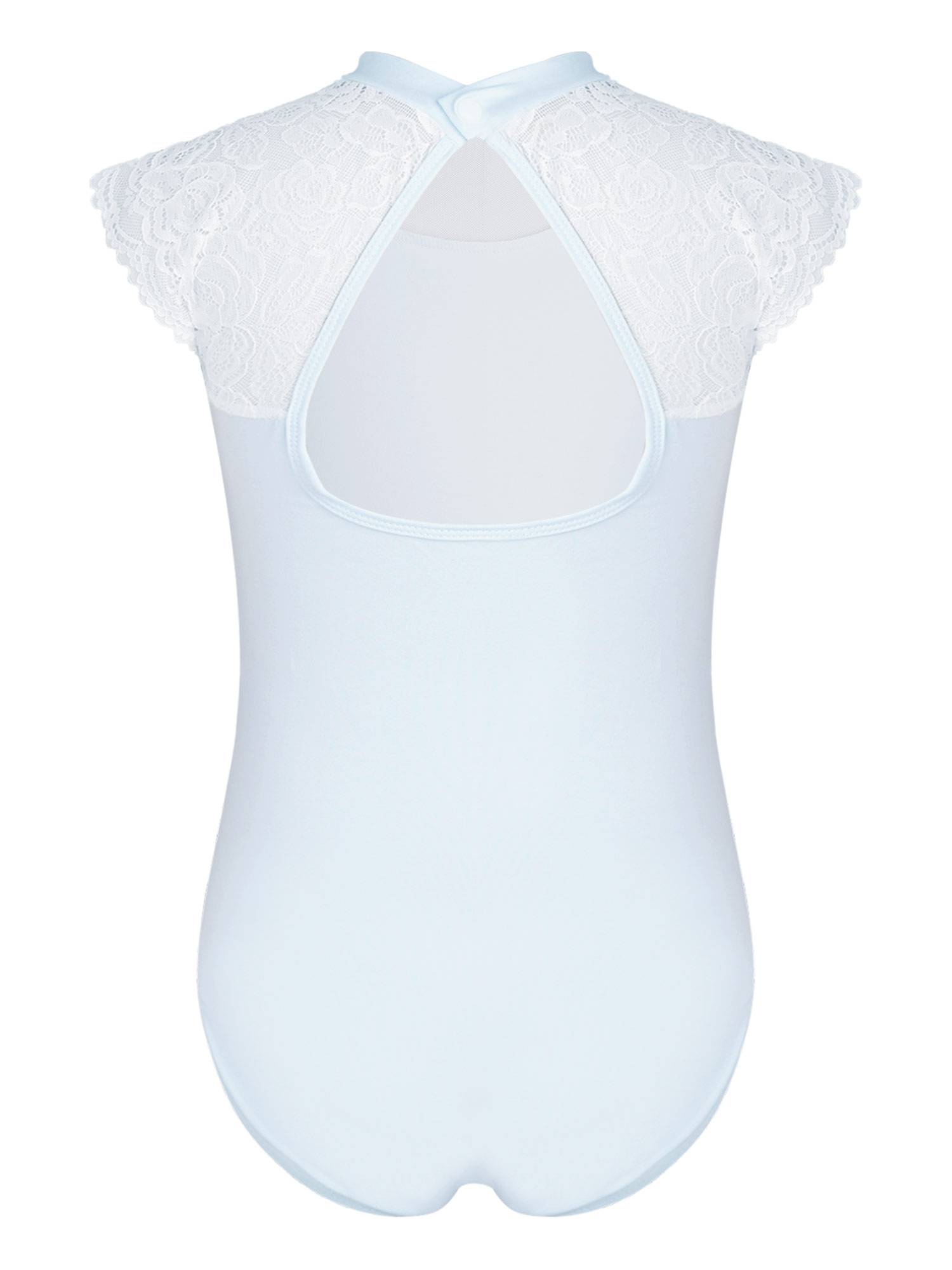 Girls Floral Lace Cap Sleeve Ballet Leotard for RAD Exams, Practice & Recitals