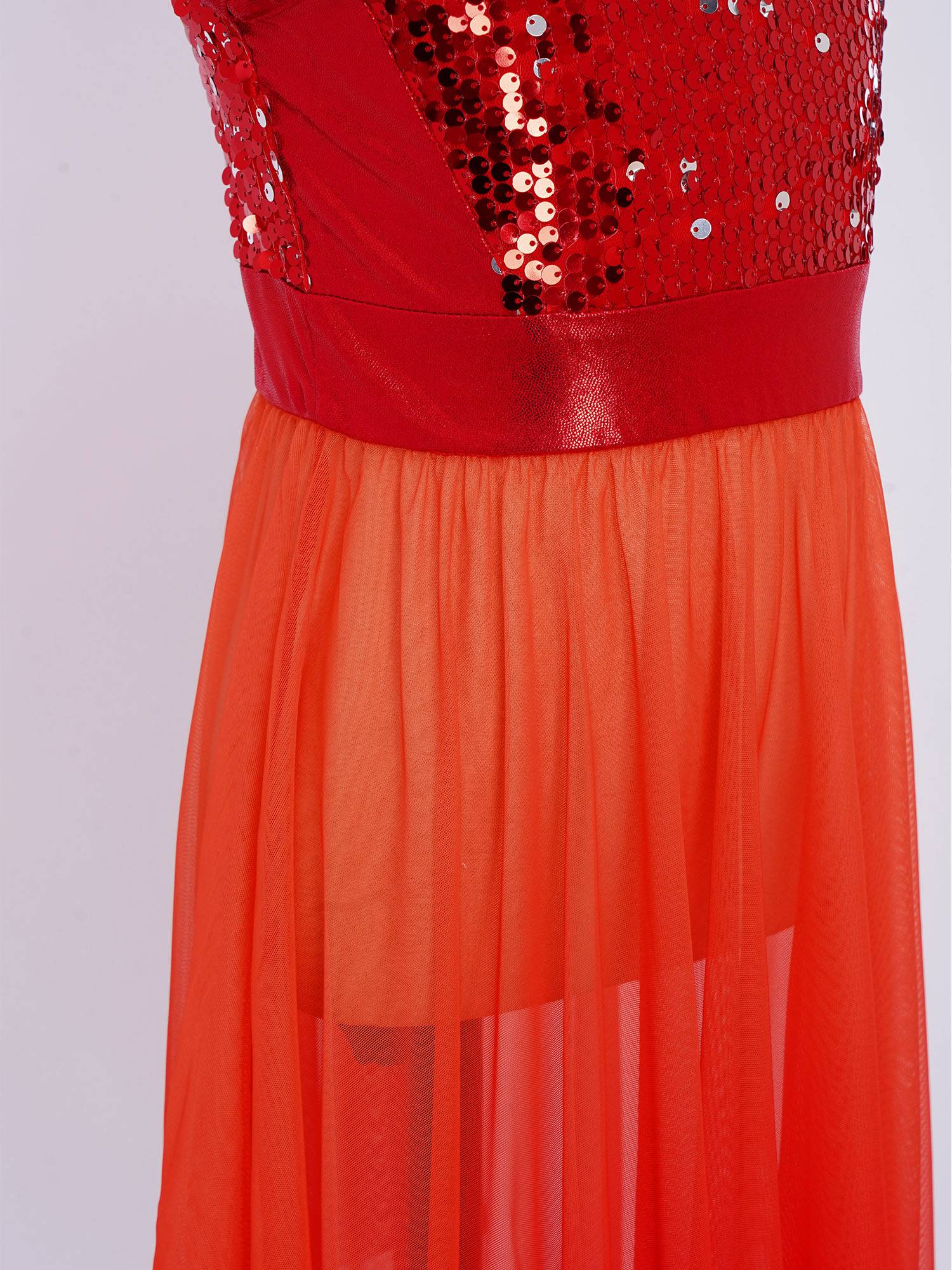 Girls Sequin Gradient Liturgical Worship Dance Dress Choir Robe Tunic