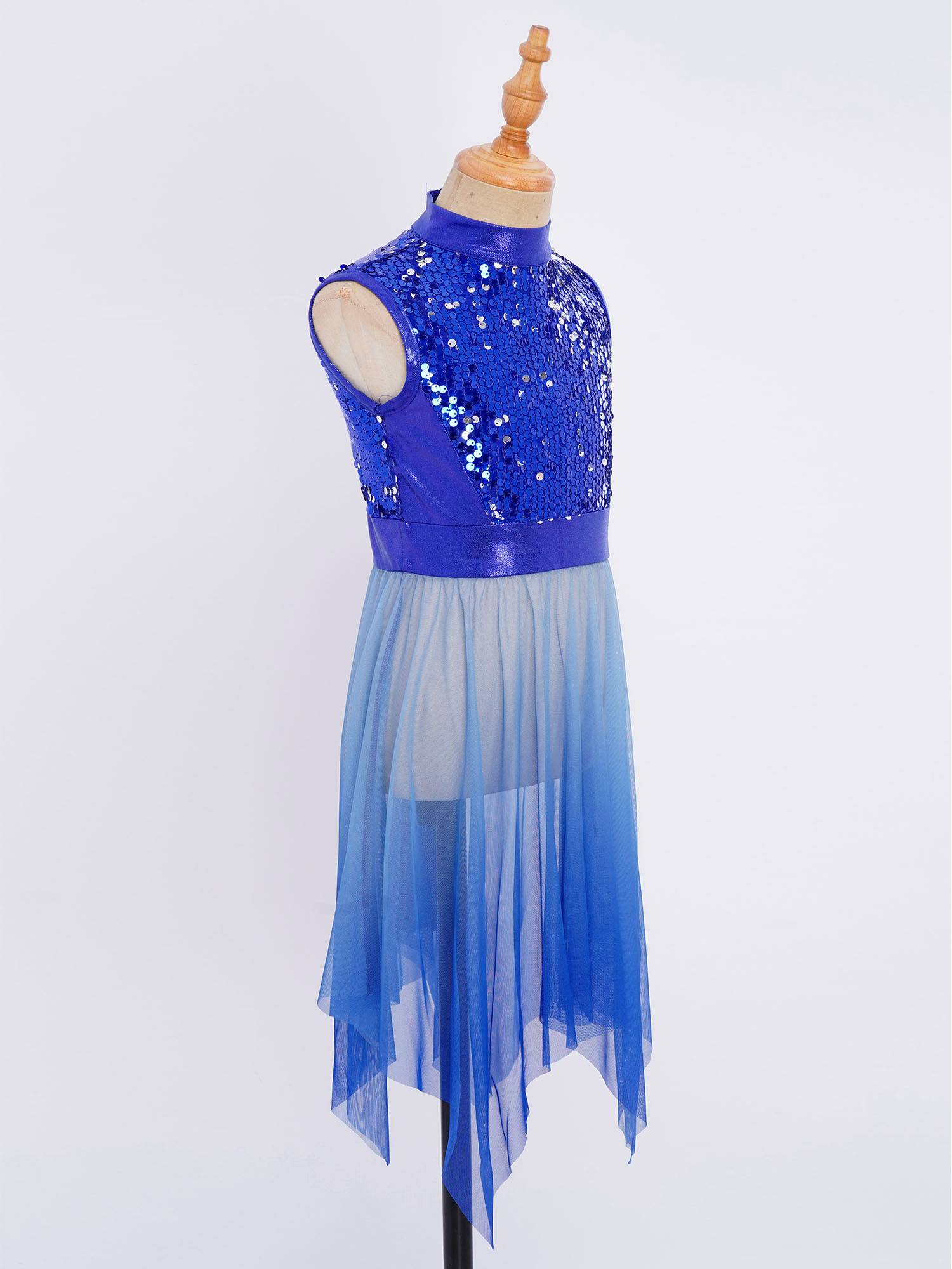 Girls Sequin Gradient Liturgical Worship Dance Dress Choir Robe Tunic