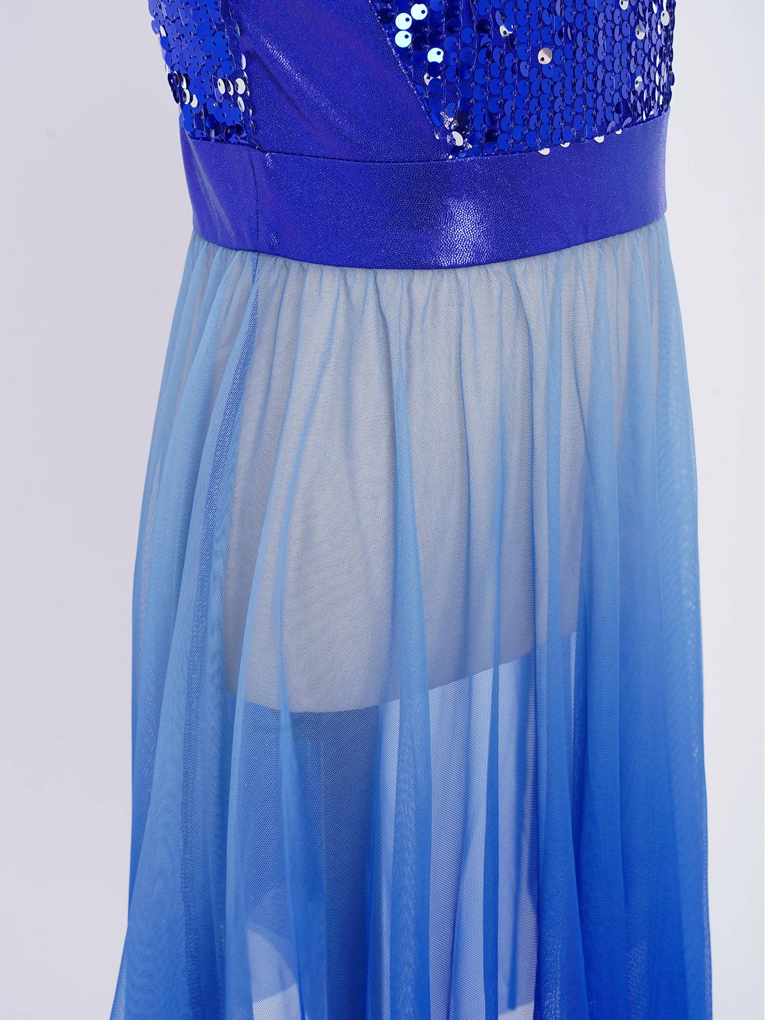 Girls Sequin Gradient Liturgical Worship Dance Dress Choir Robe Tunic