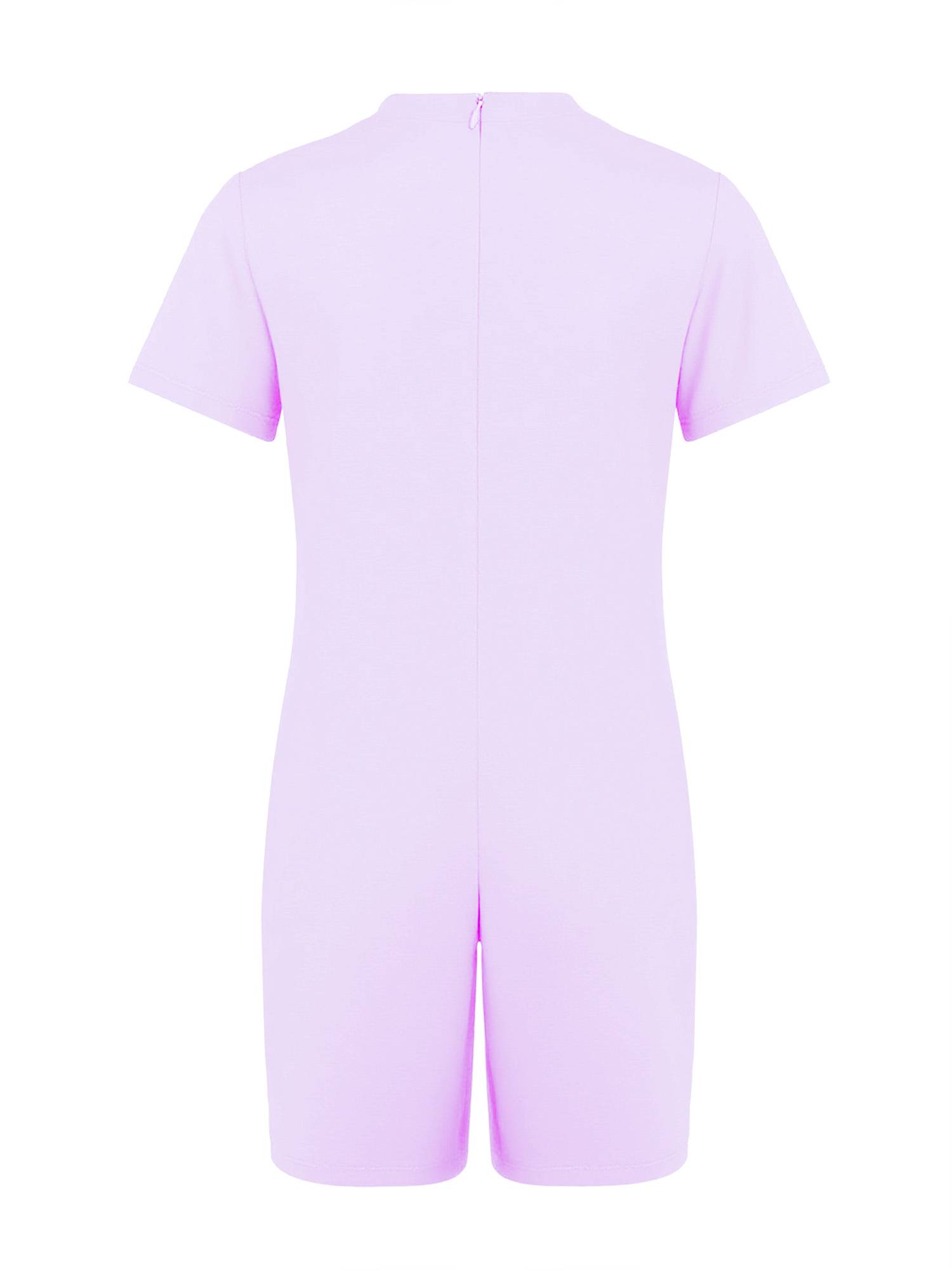 Kids Autism Sensory Jumpsuit Short Sleeve Back Zipper Adaptive Romper